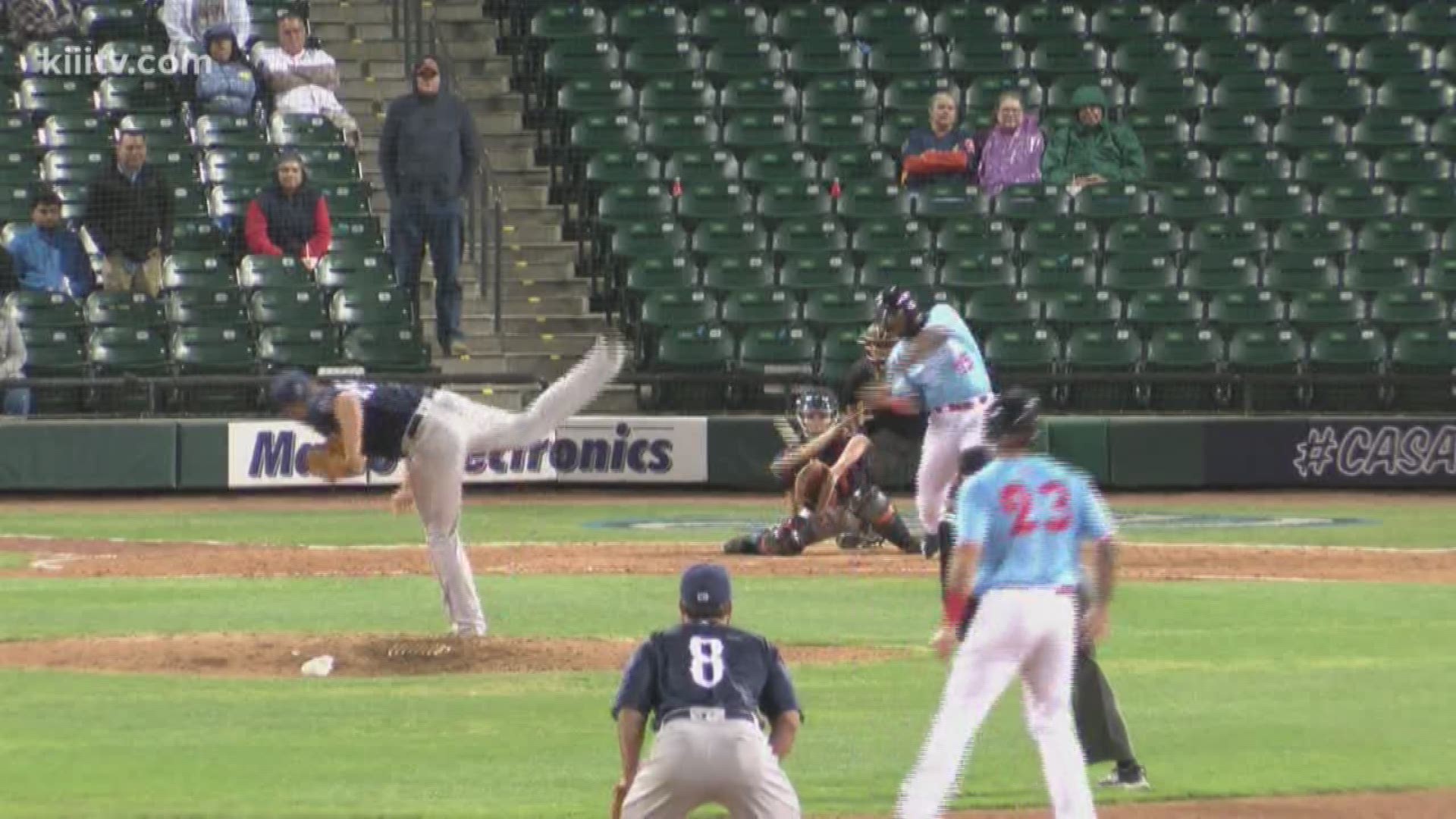 The Corpus Christi Hooks played at Whataburger Field for the first time in 2019 and did not disappoint with a 2-1 win over the Round Rock Express in an exhibition game.