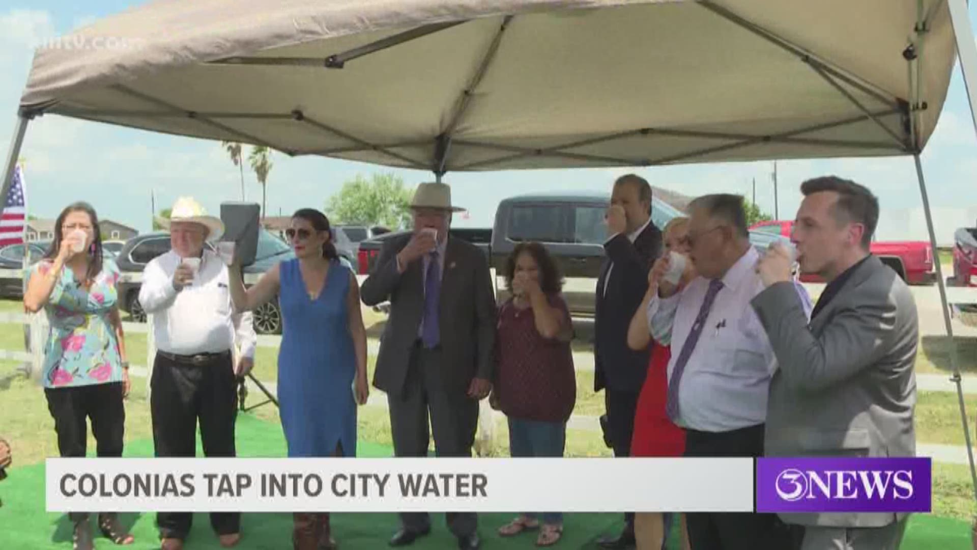 After tireless efforts from local officials and state legislators, Corpus Christi water is now making its way to parts of rural Nueces County.