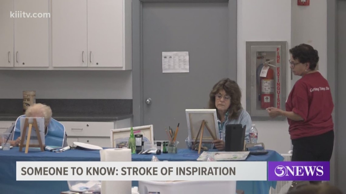 One woman is finding strokes of inspiration to help others through art.