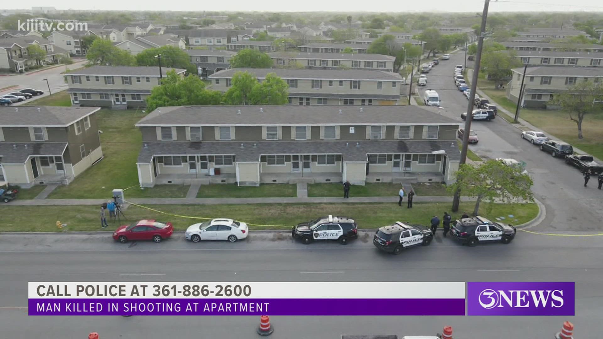 Corpus Christi police were called to La Armada Apartments off Port Ave. and found a 46-year-old David Charles McEntire with a gunshot wound.
