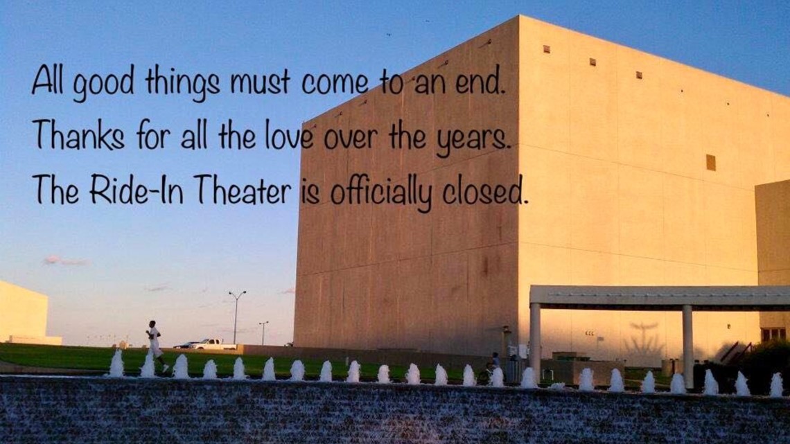 Corpus Christi RideIn Theater announces on Facebook their