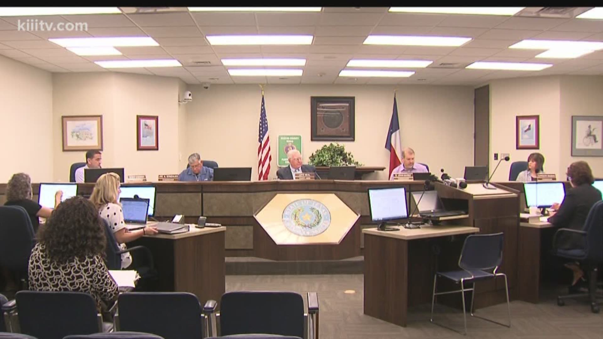 Nueces County Commissioners were split down party lines Wednesday as they voted to increase property taxes by adding one-and-a-half cents to the existing rate.