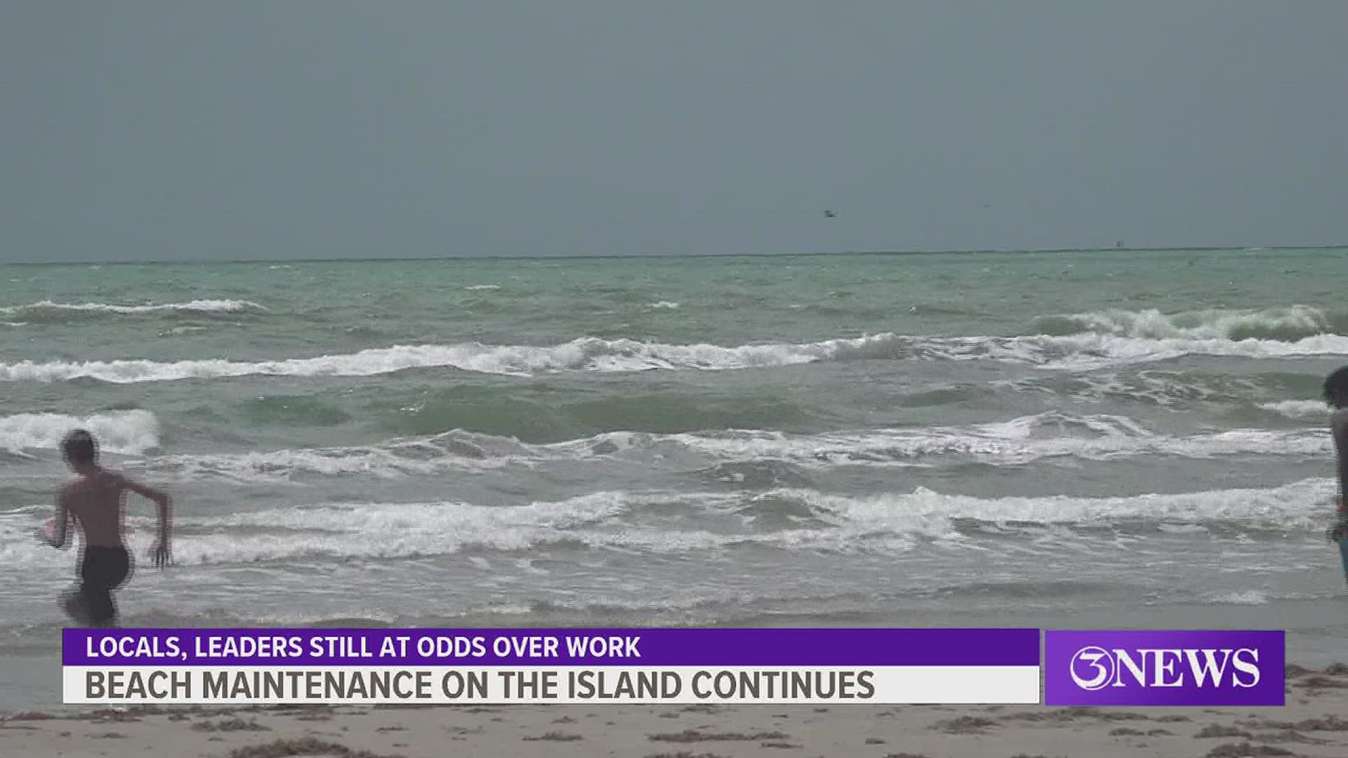 Videos on social media show large machinery scraping drive lanes on Port Aransas beaches, causing some to believe the maintenance is going too far.