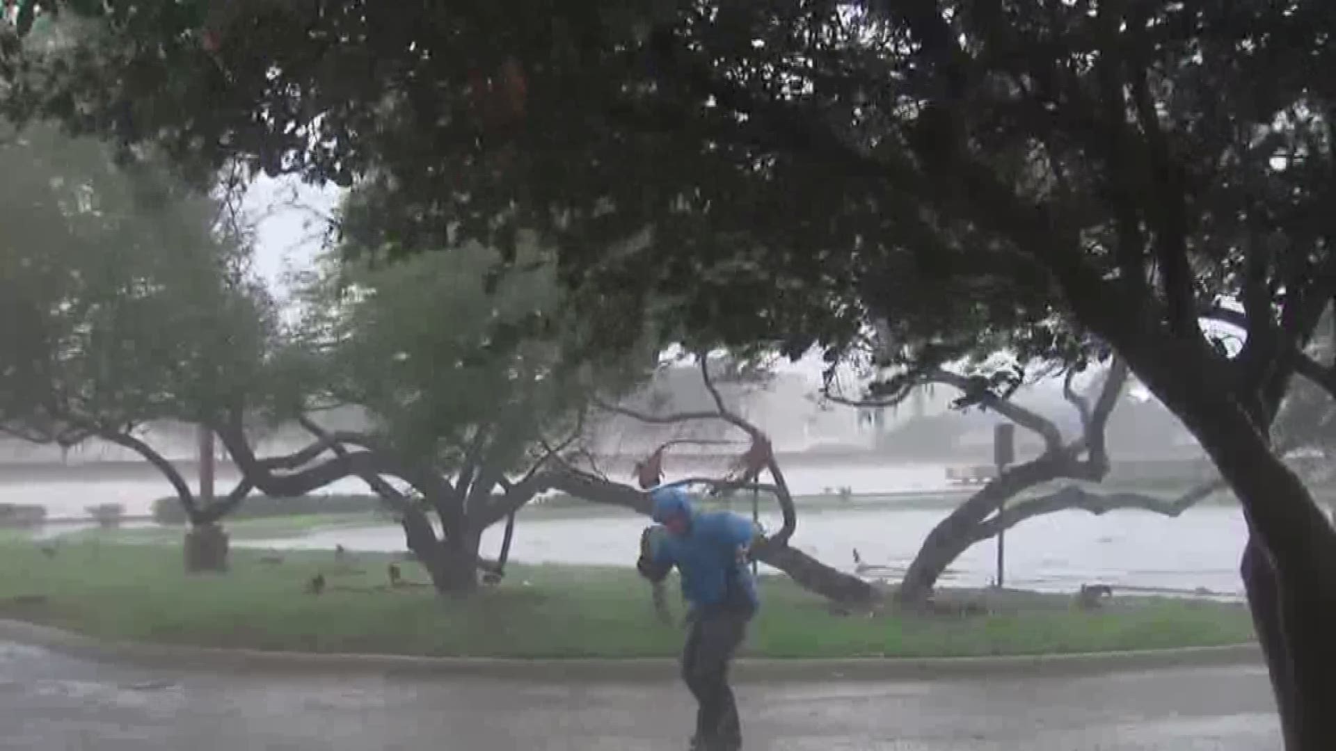 KIII Meteorologist Sean Kelly reports from Corpus Christi, where already dangerously strong winds are picking up speed. Sean is urging anyone still in the area to avoid going outside at all costs. 8/25 7:30