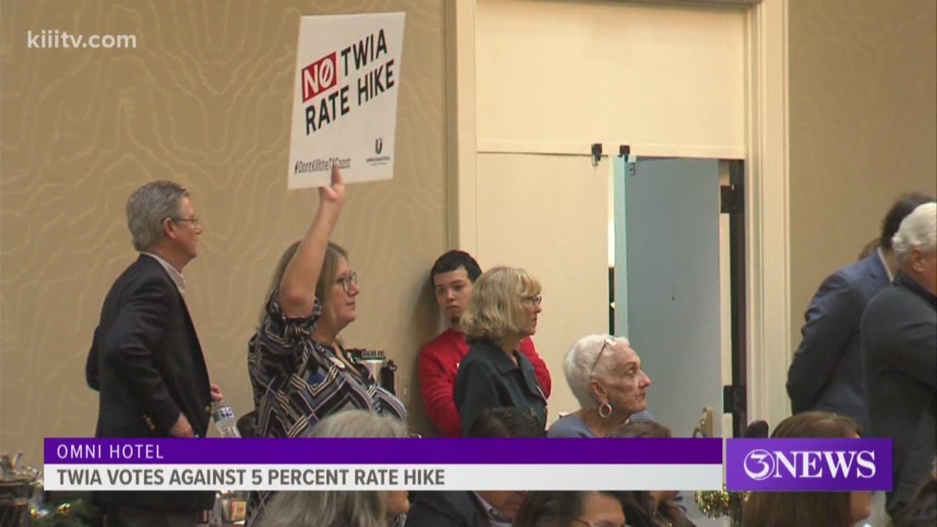 A meeting was held at the Omni Hotel in downtown Corpus Christi to discuss the proposed rate hike.