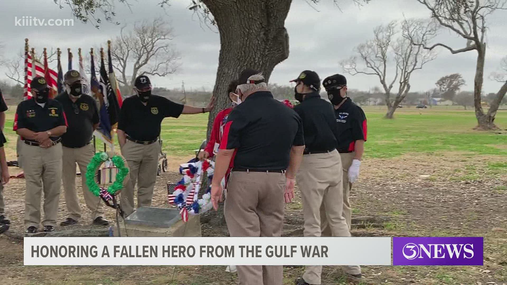 The Veterans Band joined a Corpus Christi family in remembering a local soldier that was killed in action.