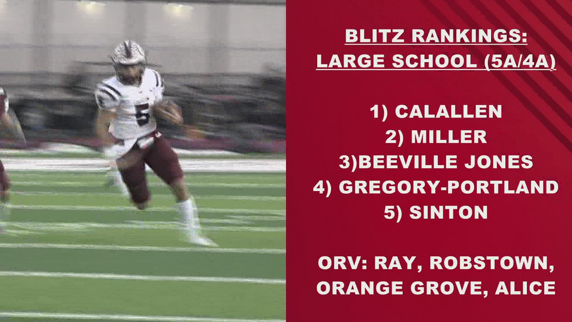 There were several changes in both the large and small school rankings after last week's games.