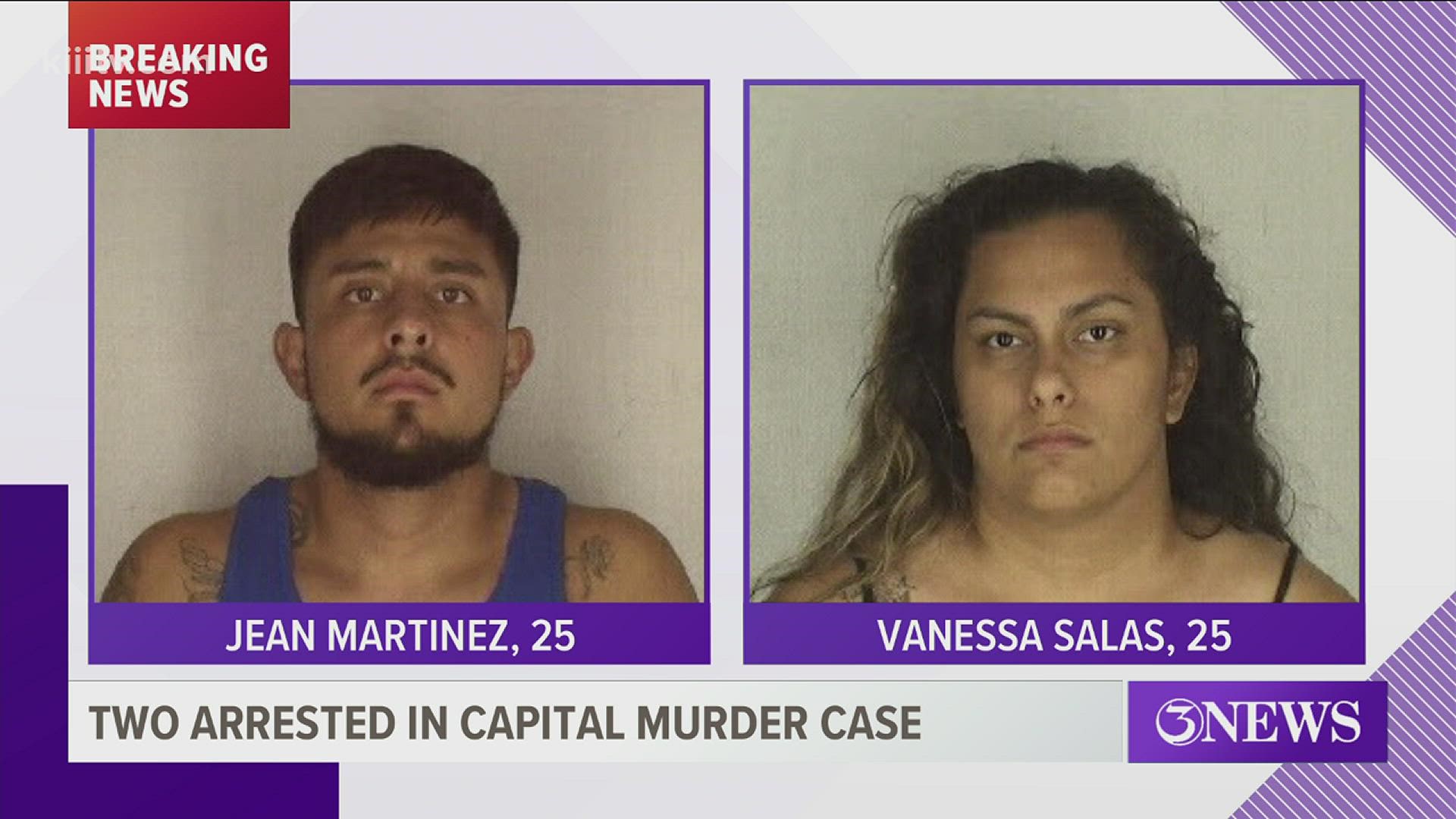 CCPD detectives were able to identify and secure warrants for the arrest of two suspects, 25-year-old Vanessa Salas and 25-year-old Jean Martinez.