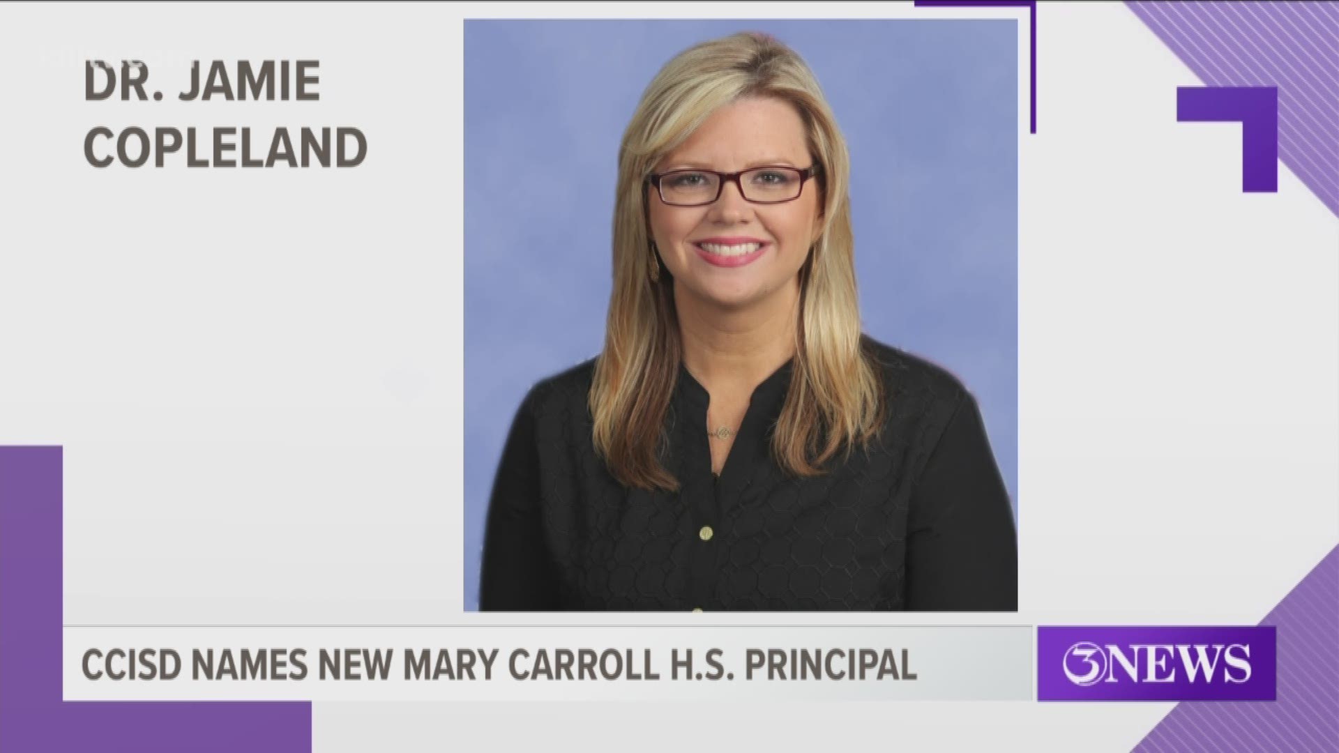 The Corpus Christi Independent School District has named a new principal for Mary Carroll High School.