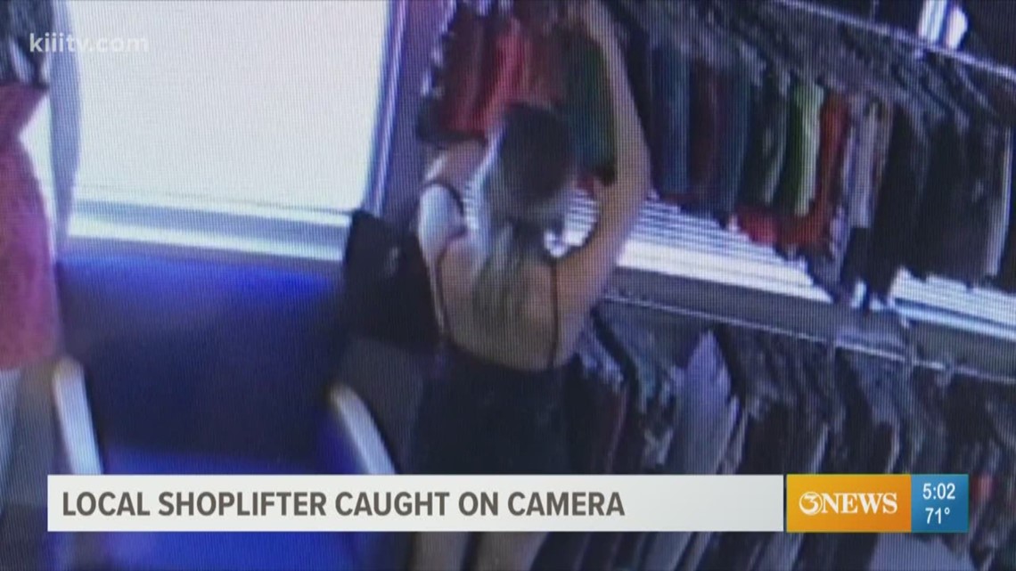Woman caught on camera shoplifting from Corpus Christi clothing store ...