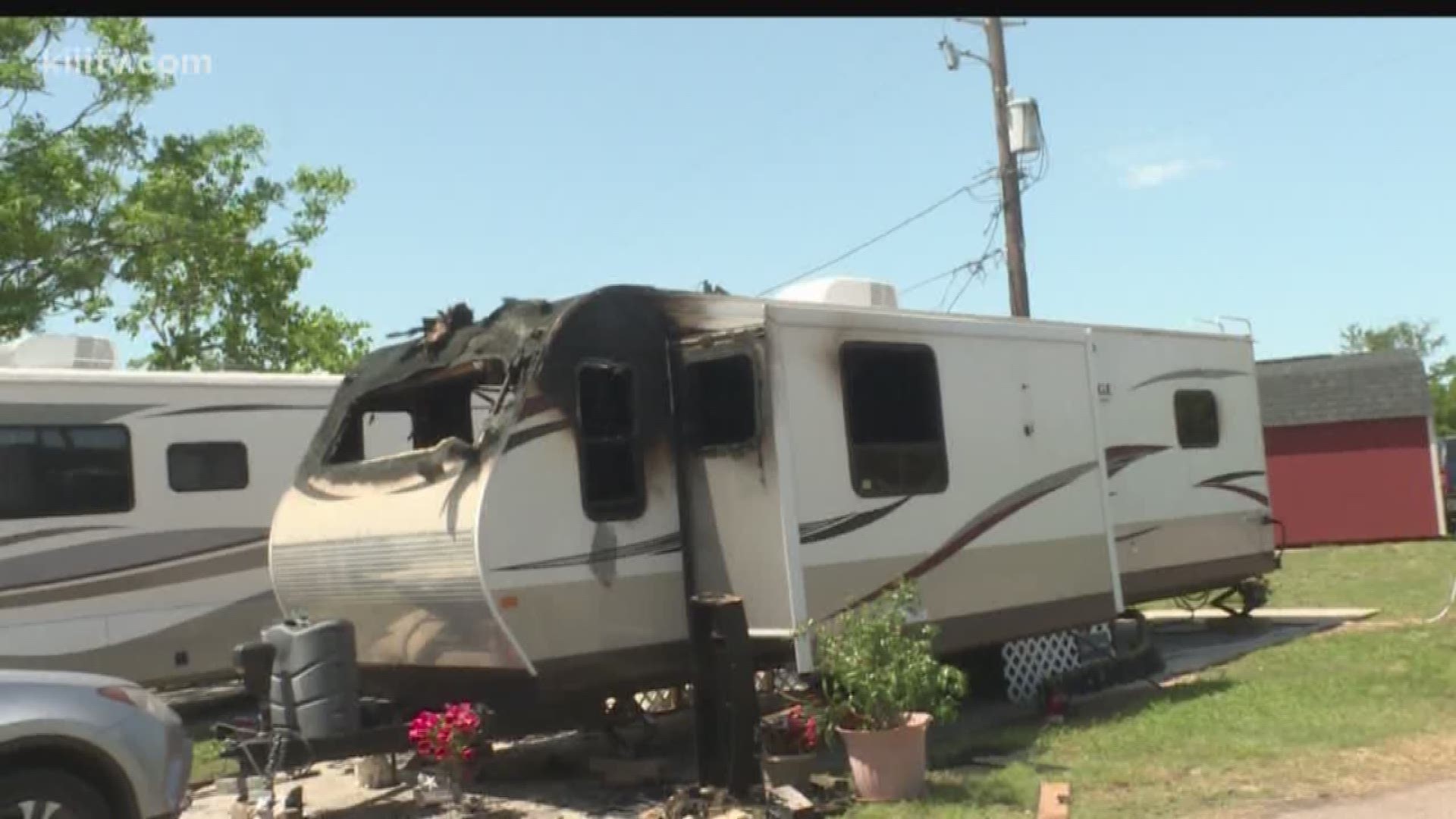 Woman rescued from mobile home fire