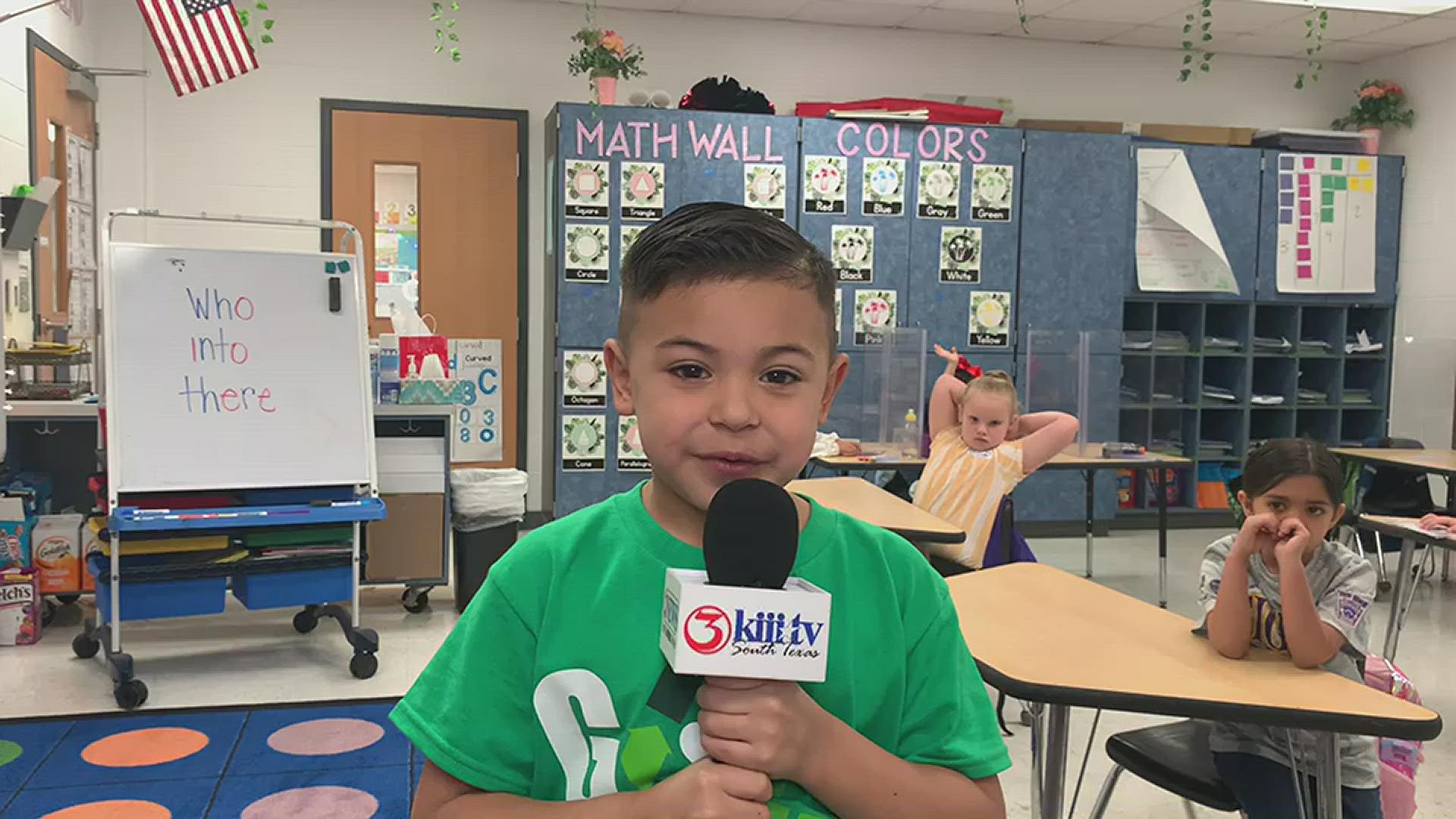 We let the kids take over the reporting and weather forecasting for career day at JFK Elementary! (Our hearts are melting.)