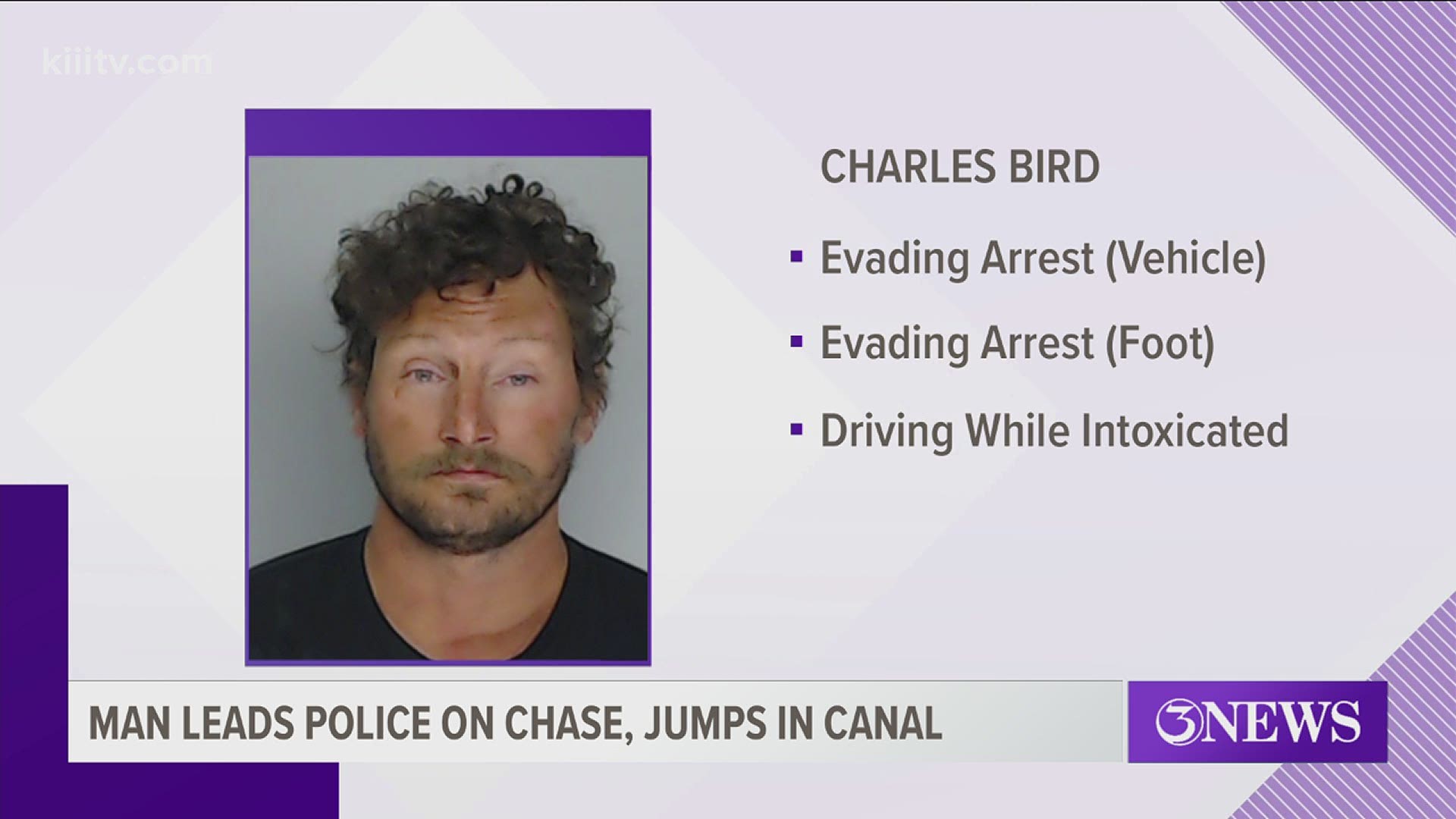 The officer attempted to stop the vehicle that was being driven by 31-year-old, Charles Bird, and issue a violation, but he refused to stop.