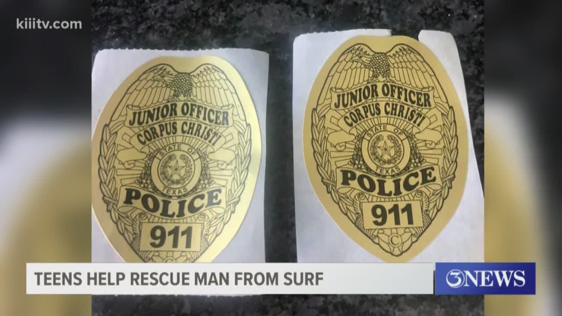 Two teenage boys, Max Roy and Ashton Ybarra, managed to throw a boogie board for the man to hang onto and then swam to shore for help.