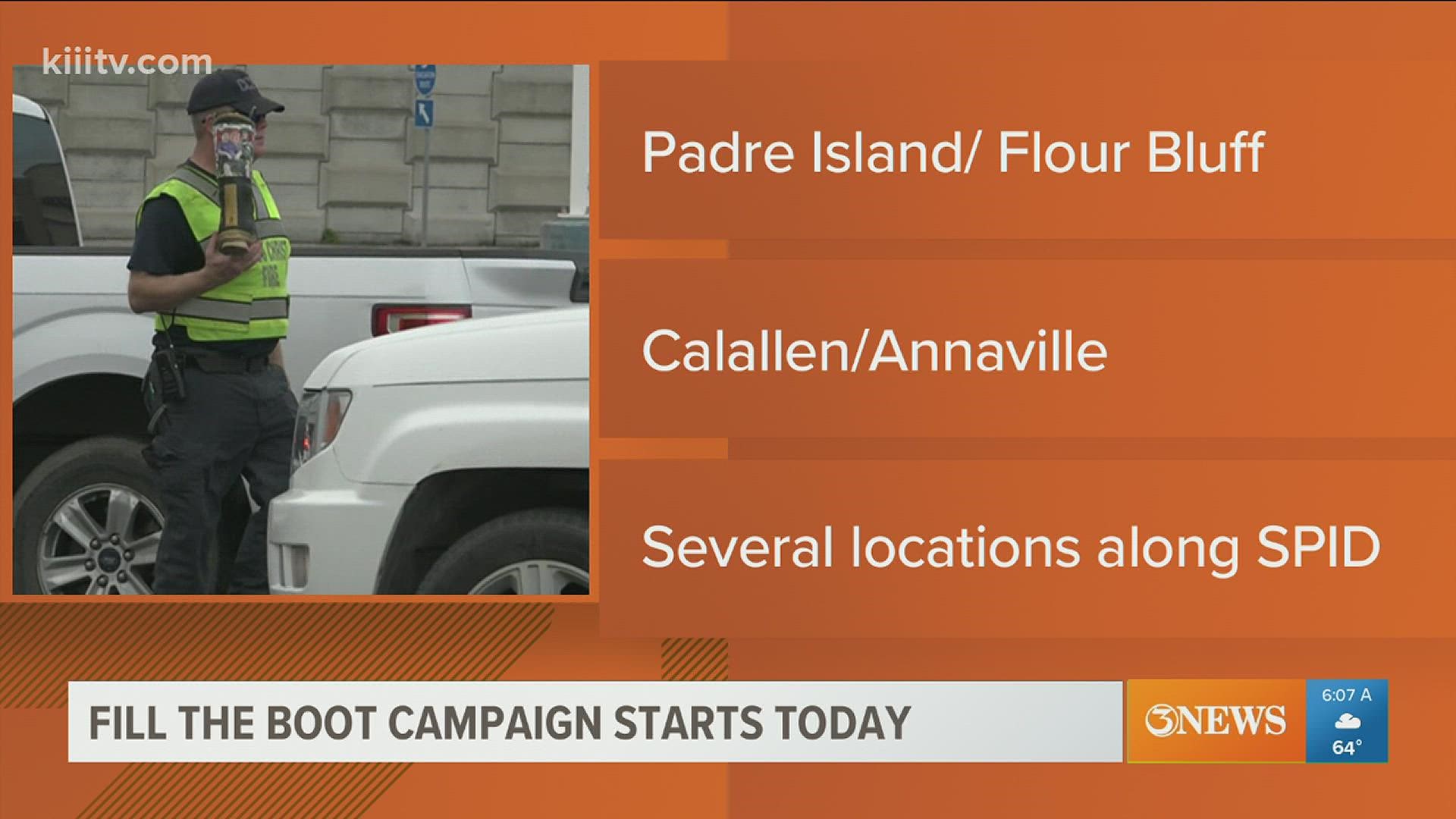 Corpus Christi Fire Department Fill the Boot campaign