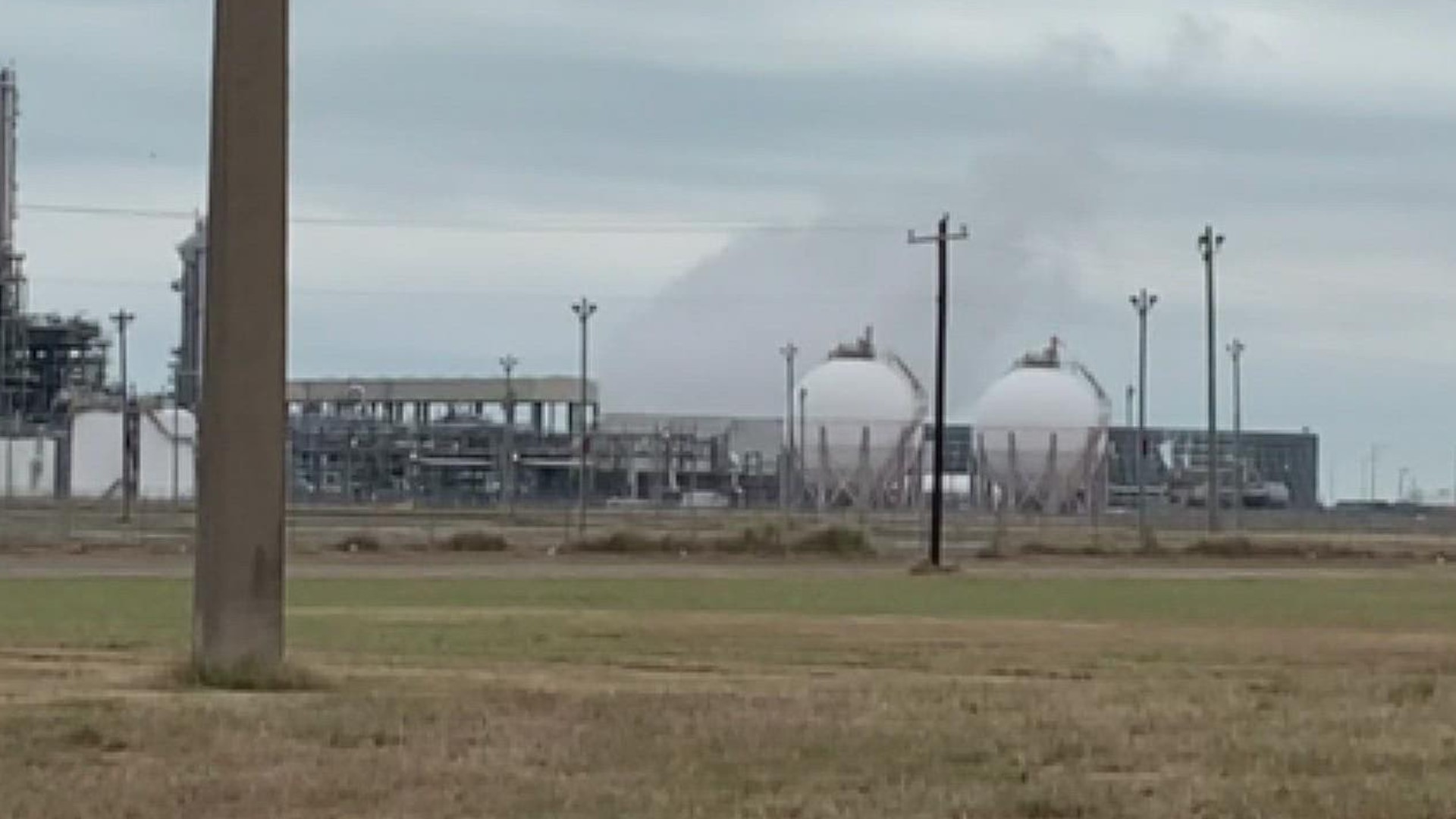 Oxy Chem and nearby Chemours Ingleside plant personnel have sheltered in place.