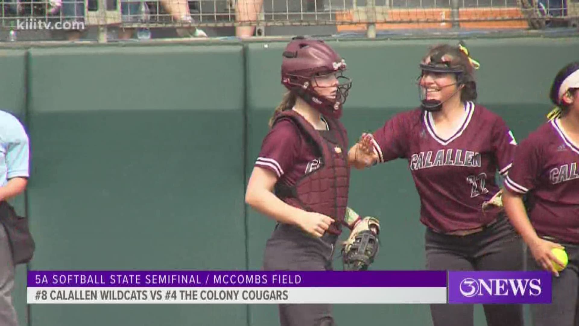 Calallen softball topped The Colony 5-1 to advance to the program's first ever state championship game on Saturday. The Lady Cats will face #1 Angleton at 3 PM in Austin.