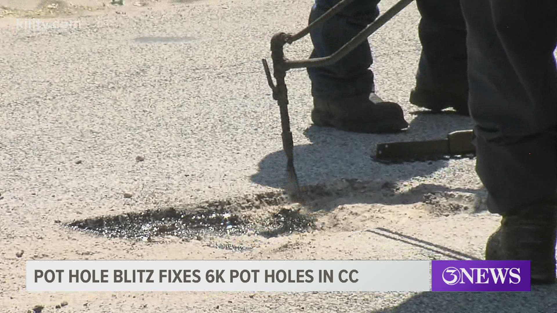 Right now the public works department says it has over 100 repair requests.