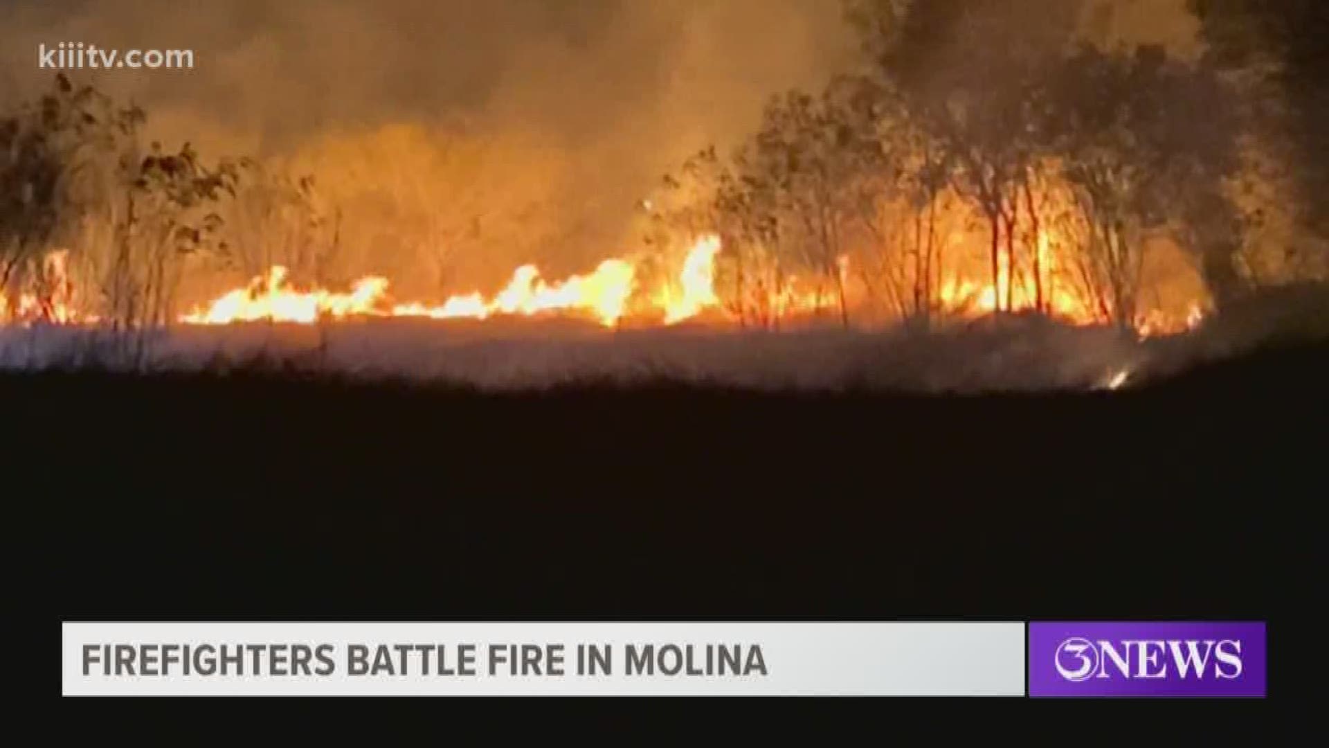 The Corpus Christi Fire Department had to battle a stubborn brush fire Tuesday night in the Molina neighborhood thanks to fireworks.