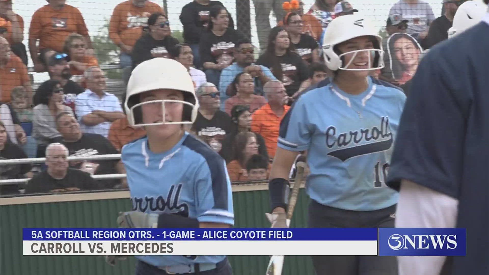 Carroll loses nine-run lead to Mercedes. Calallen sweeps rival Tuloso-Midway with another run-rule.