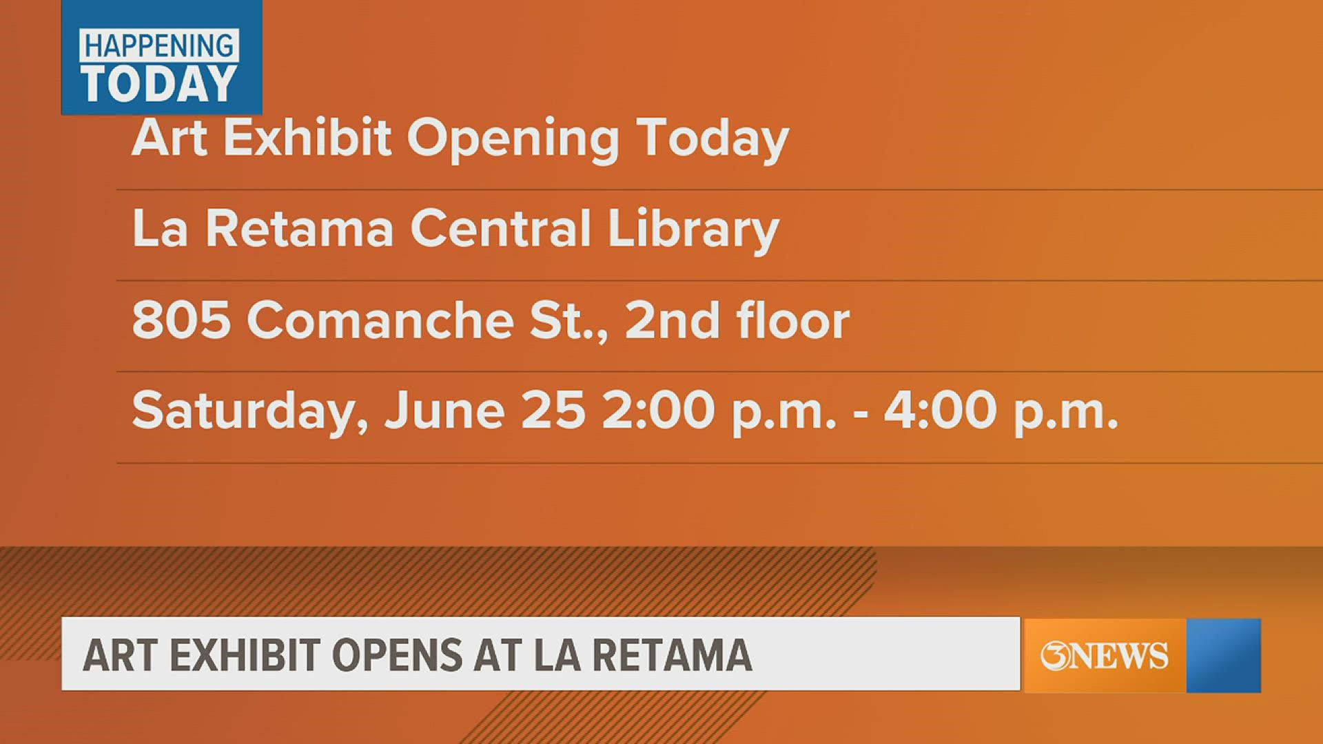 The new art exhibit at the La Retama library will be free to the public.