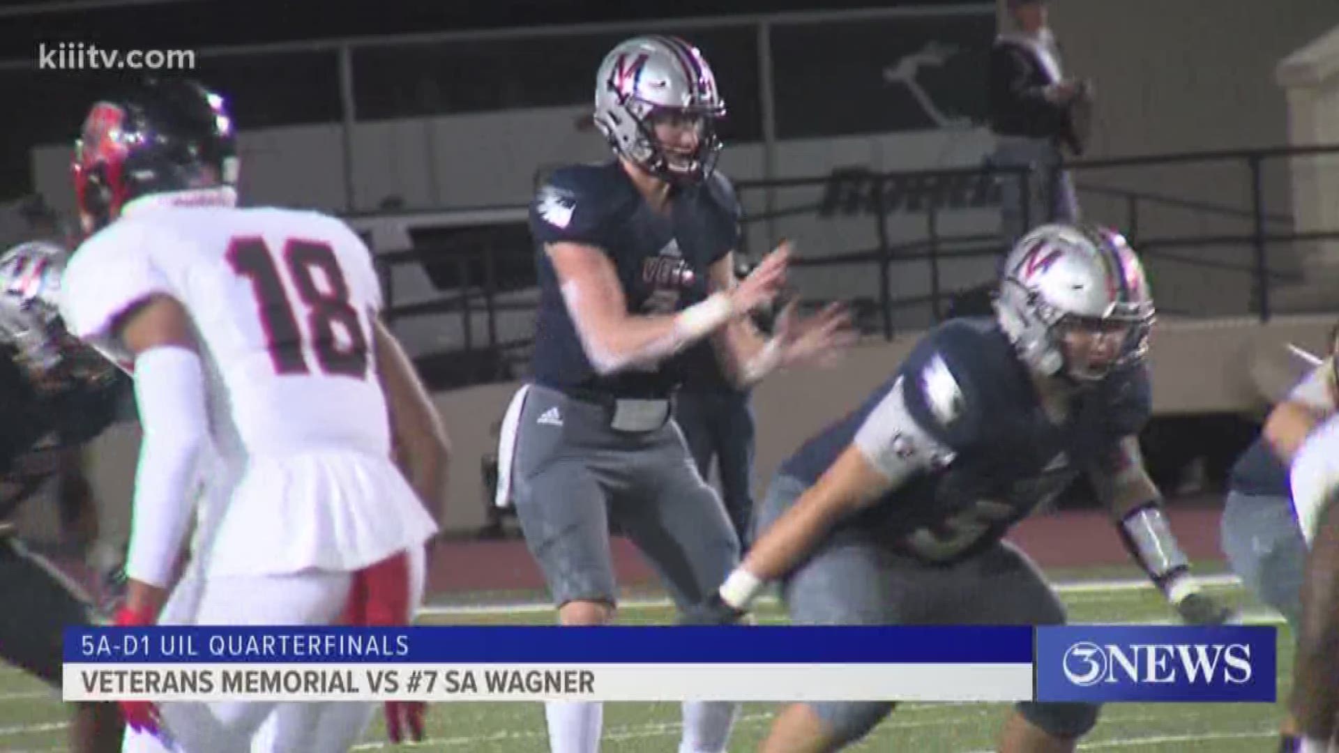 Veterans Memorial fell to No. 7 San Antonio Wagner who put on an offensive show at Buc Stadium 74-14.