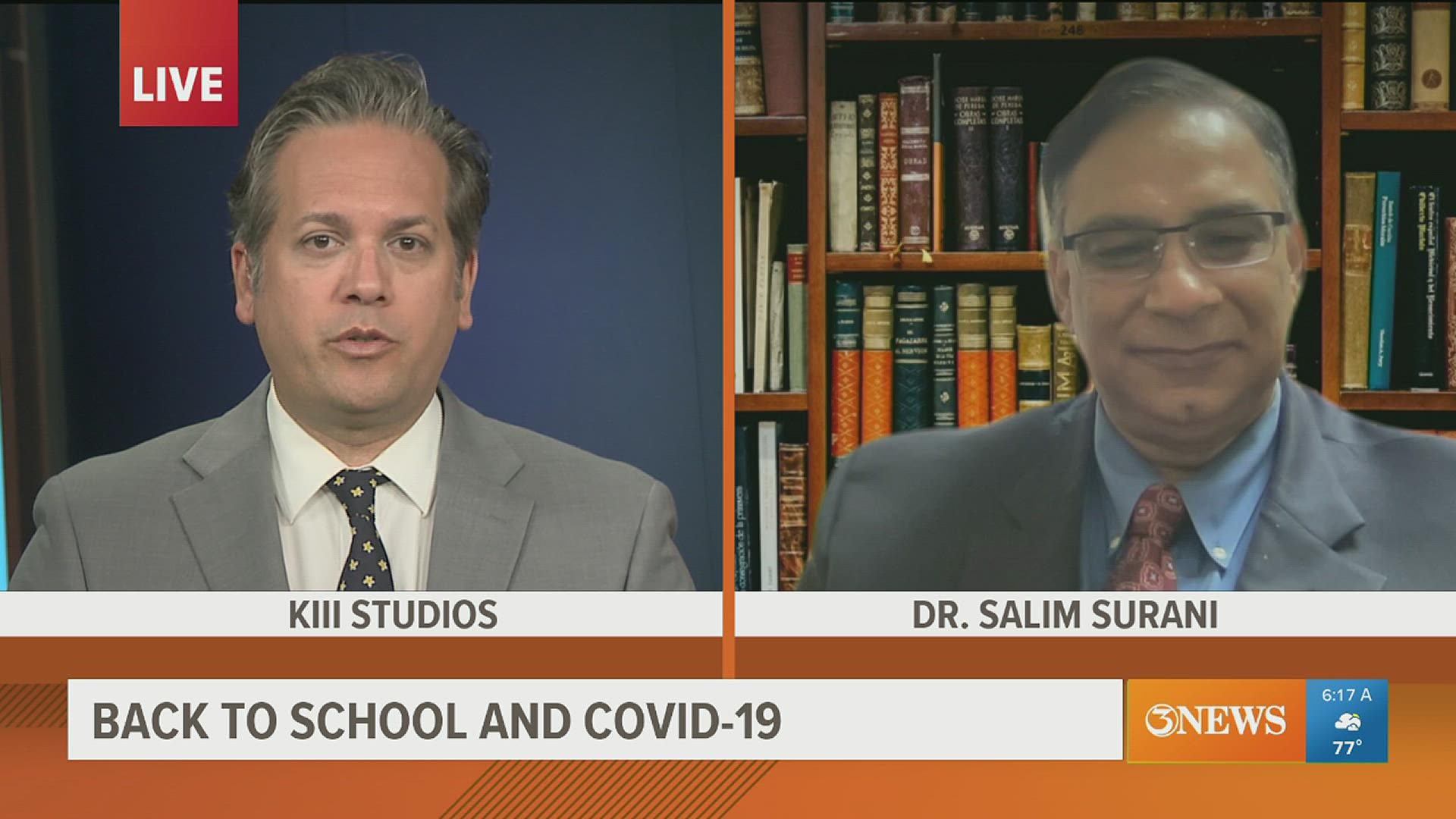 Dr. Surani discusses with KIII about back to school Covid-19 concerns.