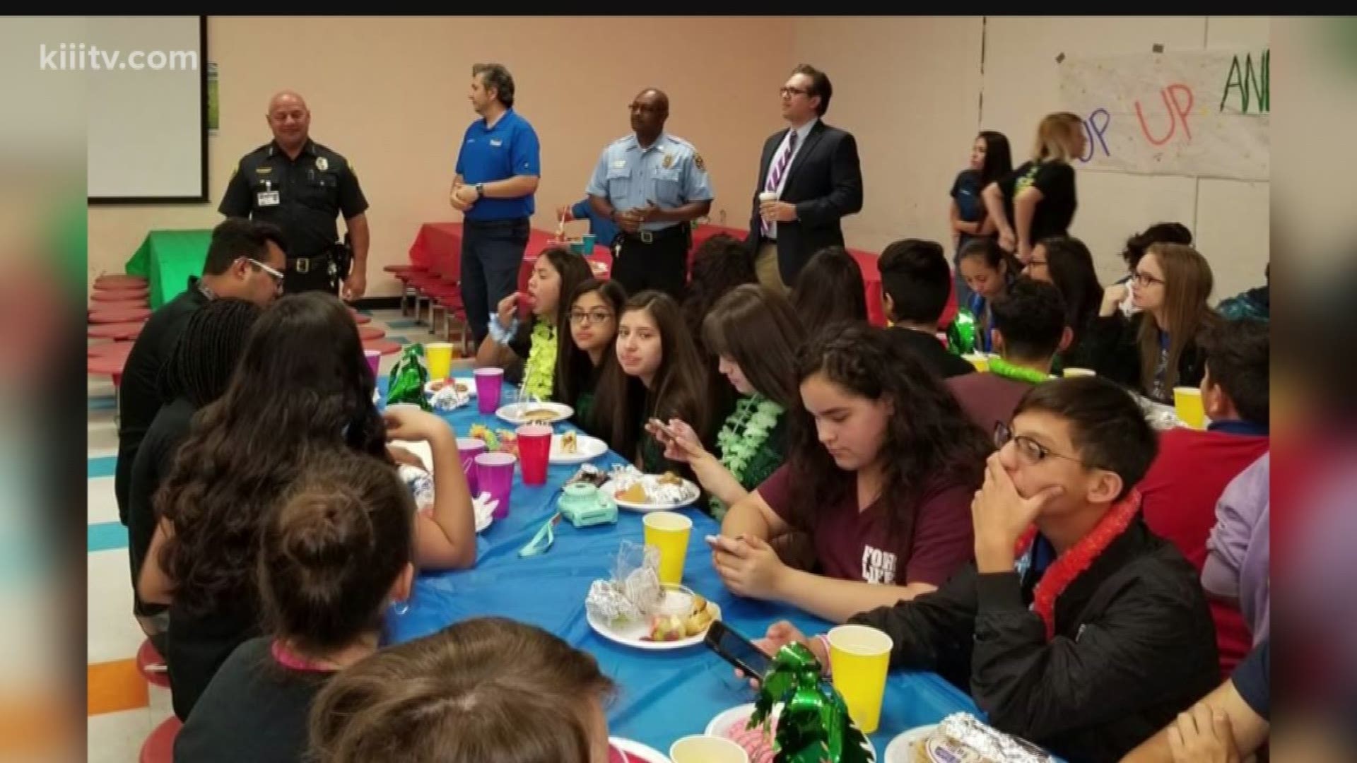 The graduating eighth grade class at the School of Science & Technology in Corpus Christi had a special breakfast.