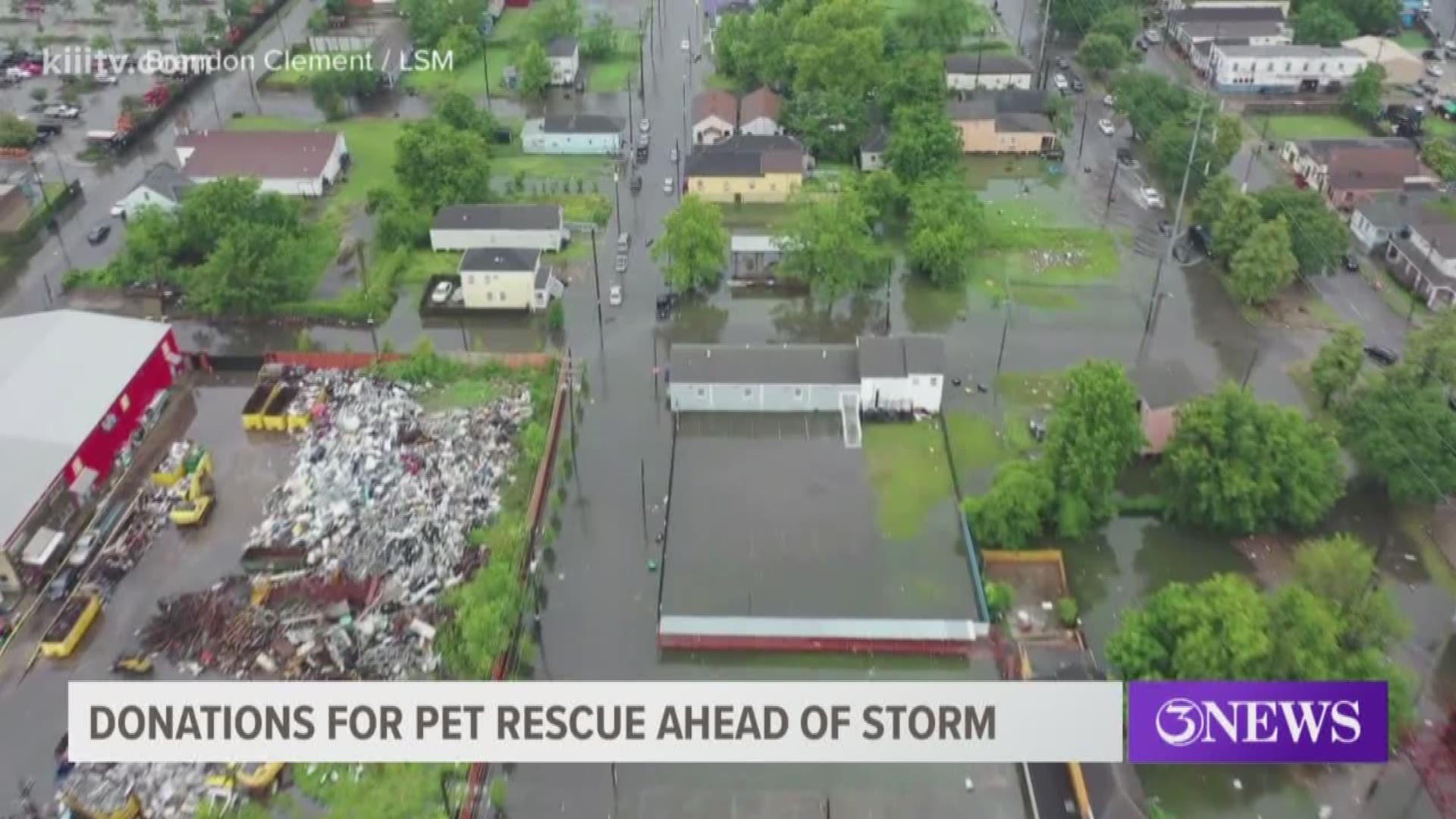 The Corpus Christi organization Furever United Rescue it's providing Aid to the Pitbulls and Paroles rescue in Lousiana expected to be severely impacted by the tropical storm Barry.