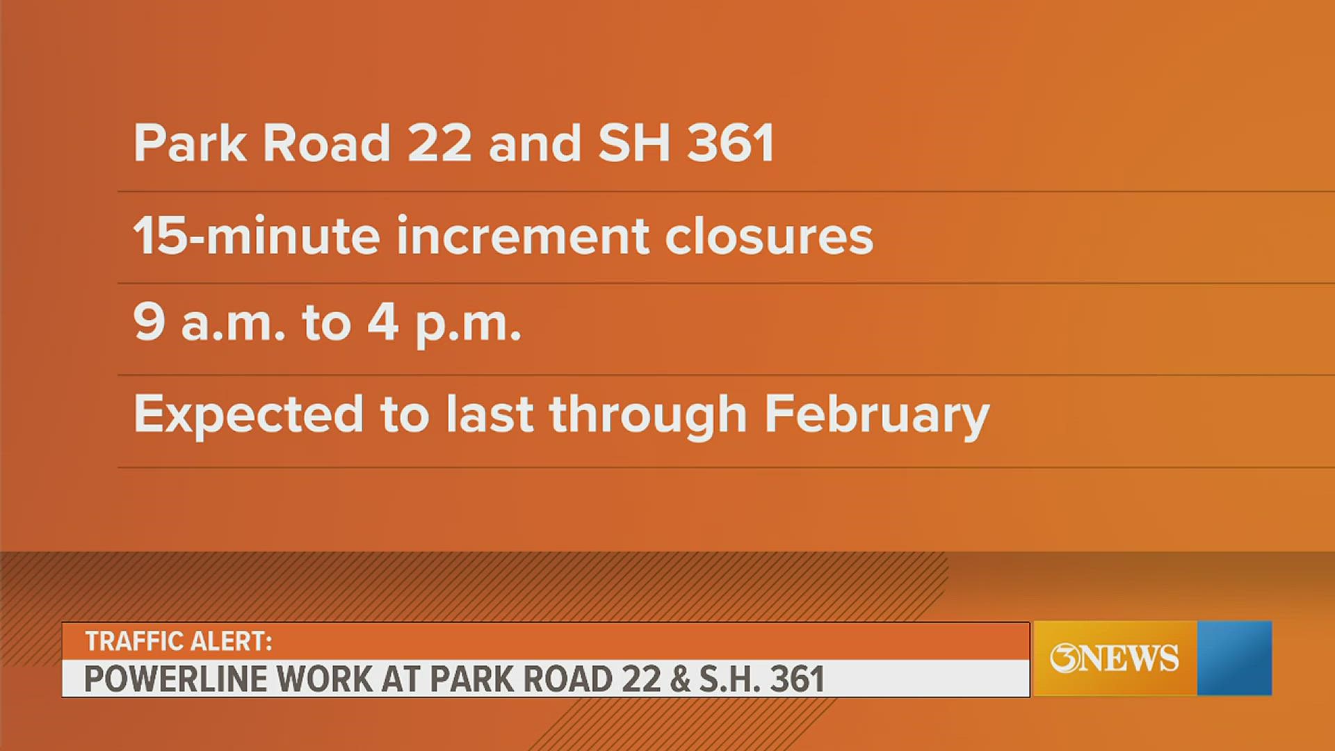 Road closures will be ongoing until Feb. 27.