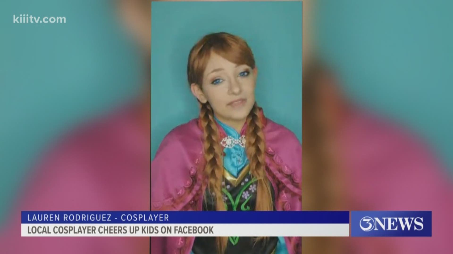 A local cosplayer is taking to Facebook to help cheer kids up while they are out of the classroom.