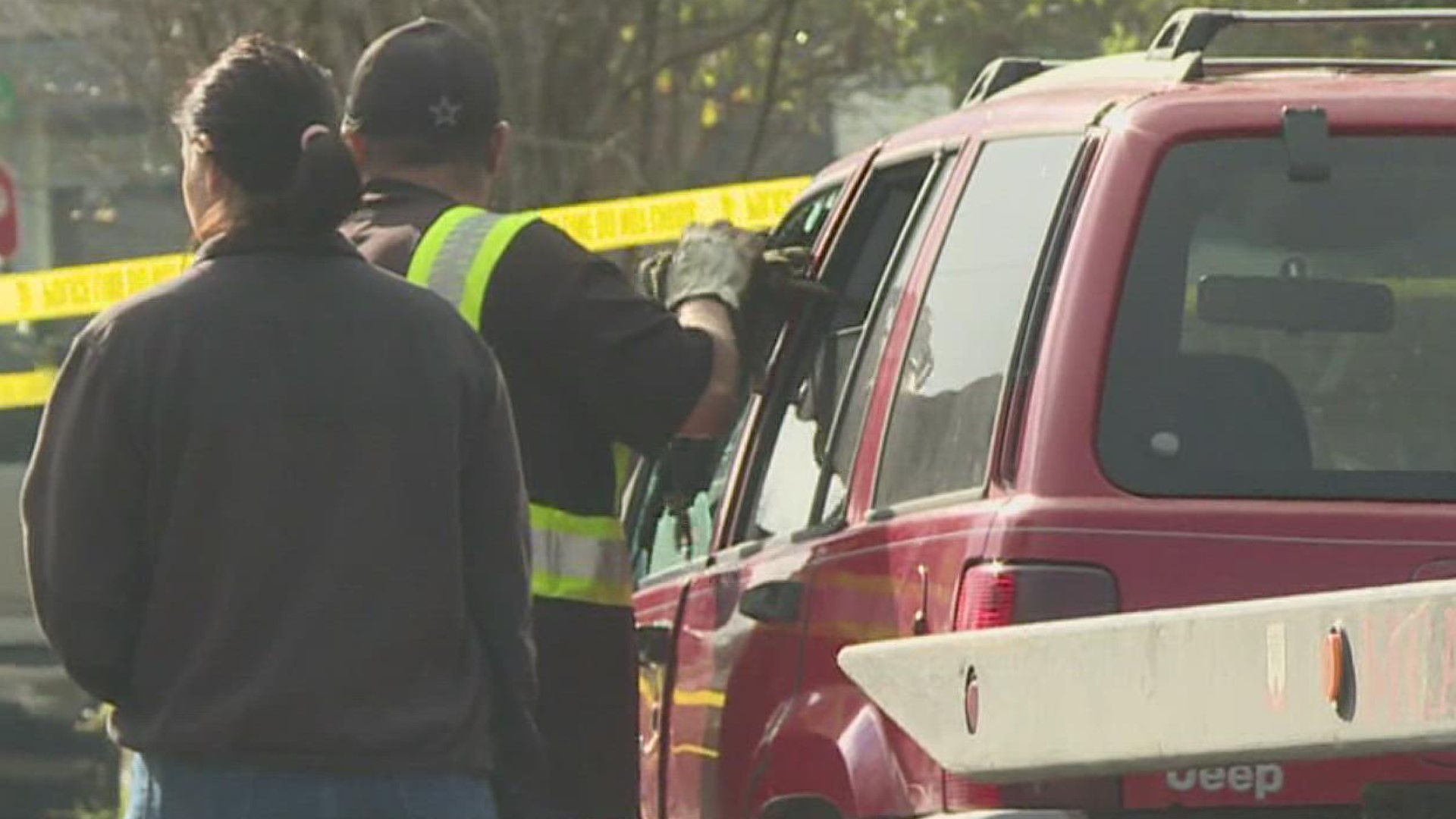 When officers arrived, they found a vehicle with bullet holes and the victim inside the car.