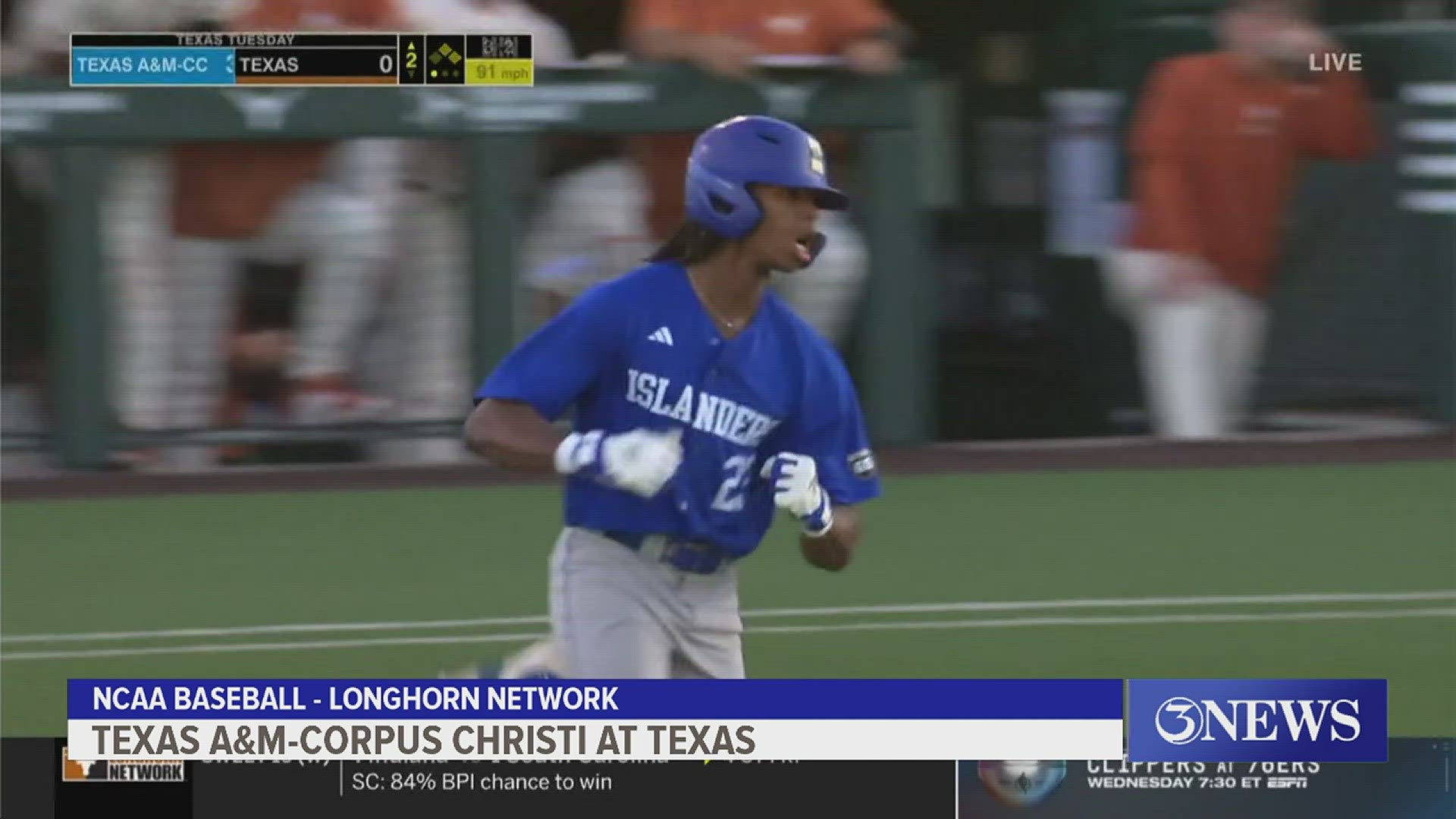 Texas A&M-CC got a three-run blast from Christian Smith-Johnson in their first win in Austin since 2016. Highlights courtesy Longhorn Network.