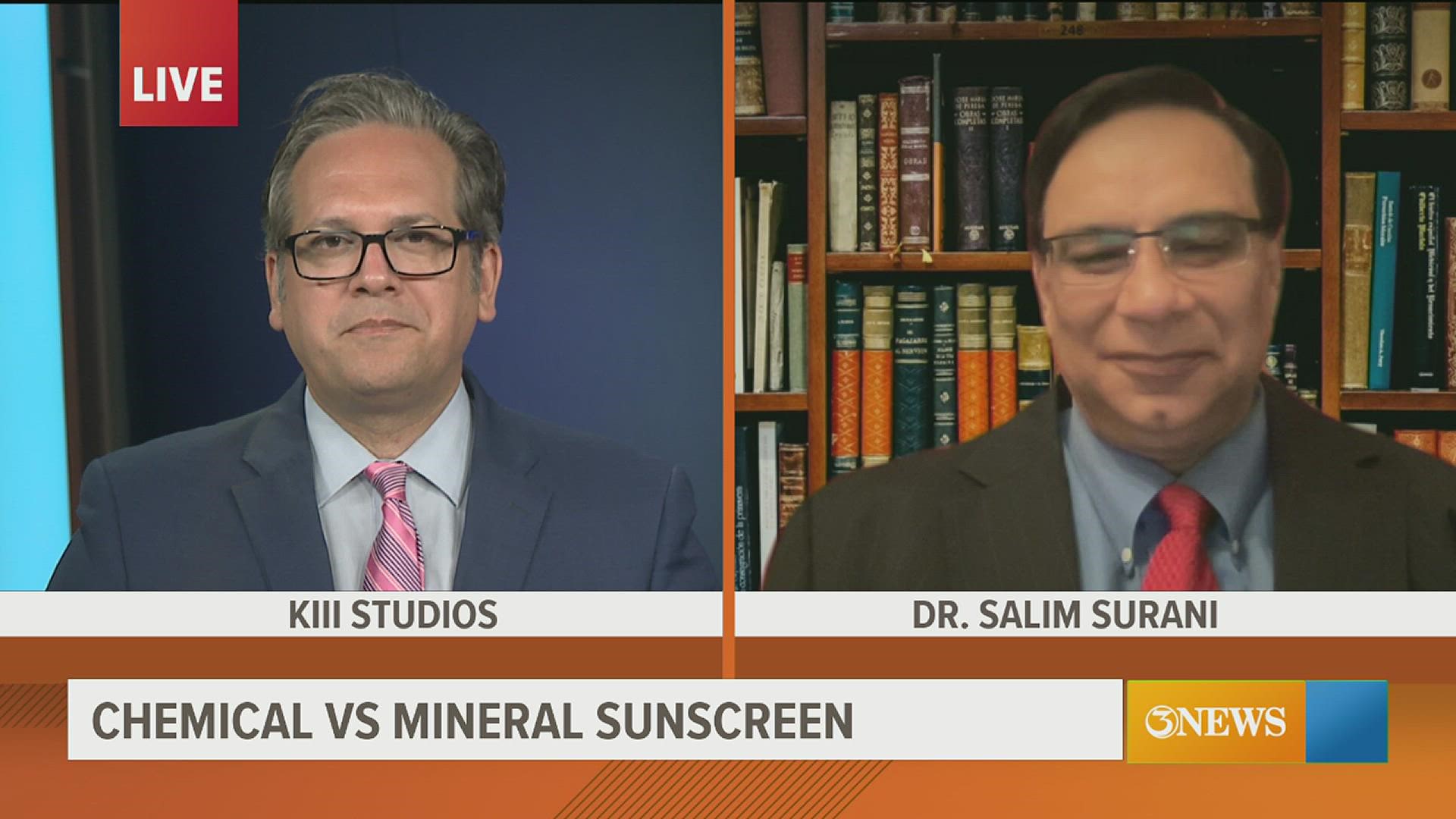 Dr. Surani discuss with KIII about the differences between chemical and mineral sunscreen.