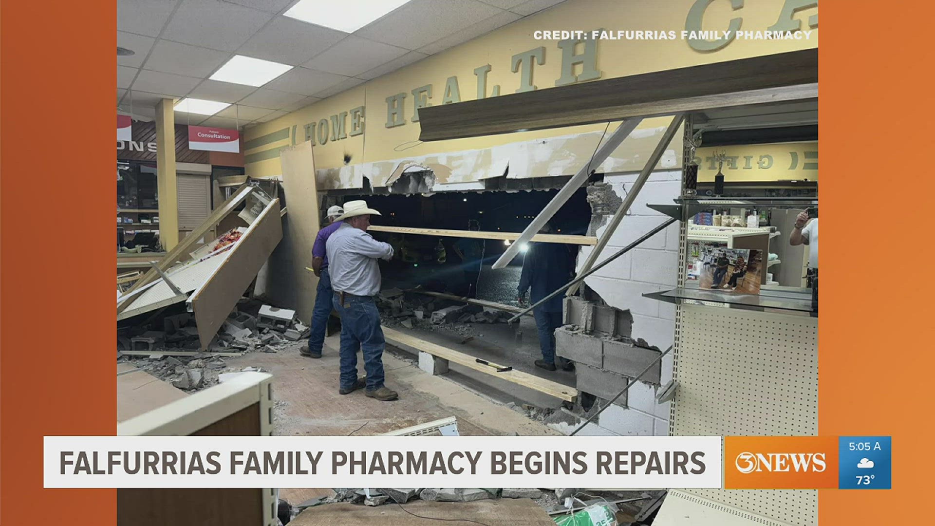 The pharmacy is hoping to be back up and running by next week. In the meantime, they are making home deliveries to customers.