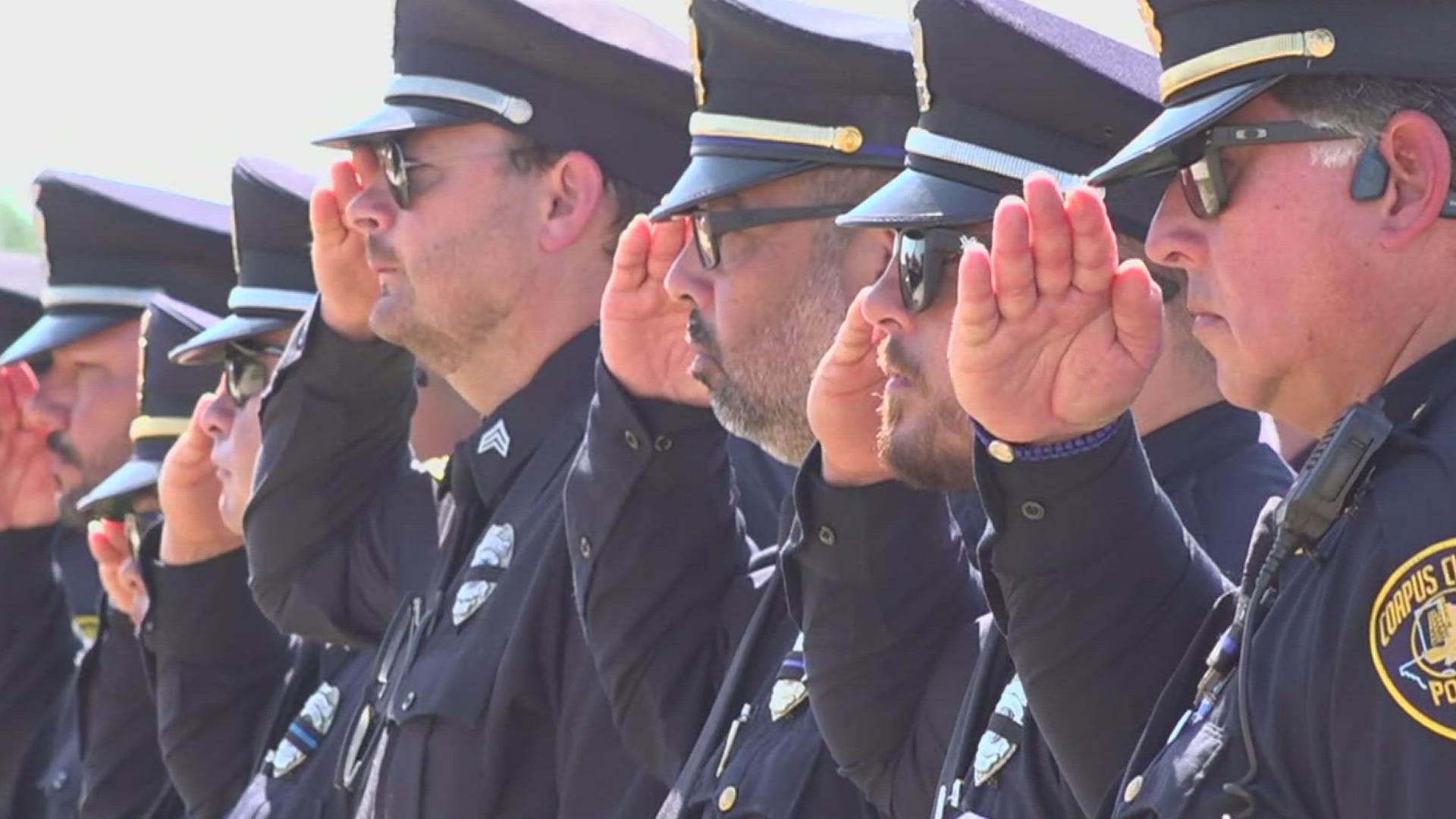 The officer leaves behind a legacy of courage and selflessness. The community of Sinton making sure that is never forgotten.