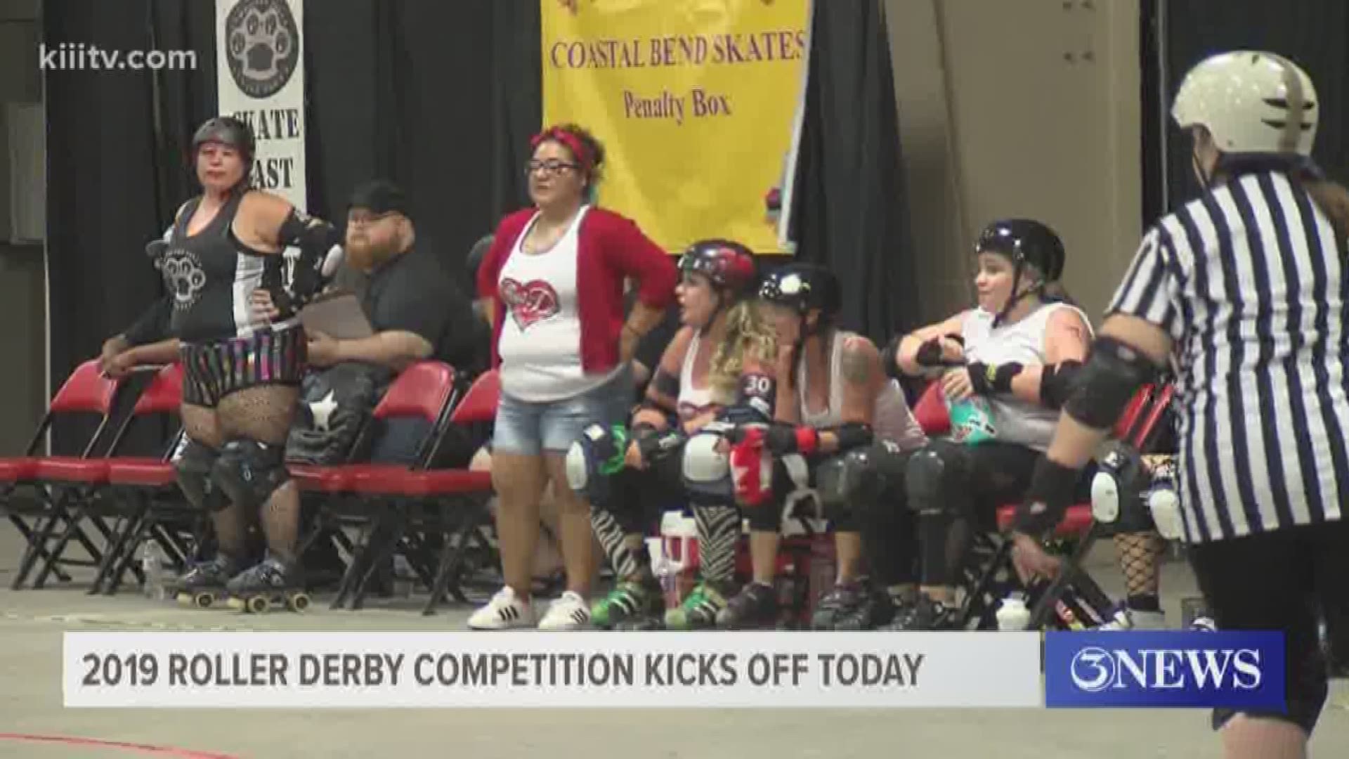 Roller Derby is an indoor contact sport played on a flat track by two teams of five members roller skating.