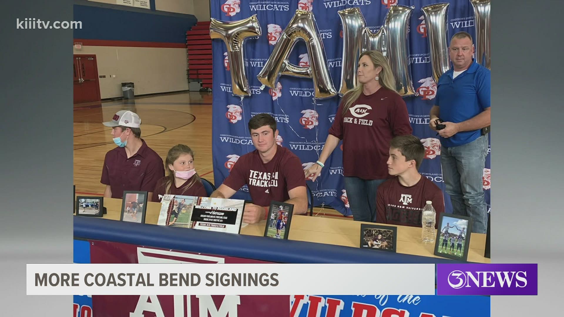 G-P's Hunter Harison signs with Texas A&M track and field; Sinton's Autumn Moses signs with Hill College volleyball