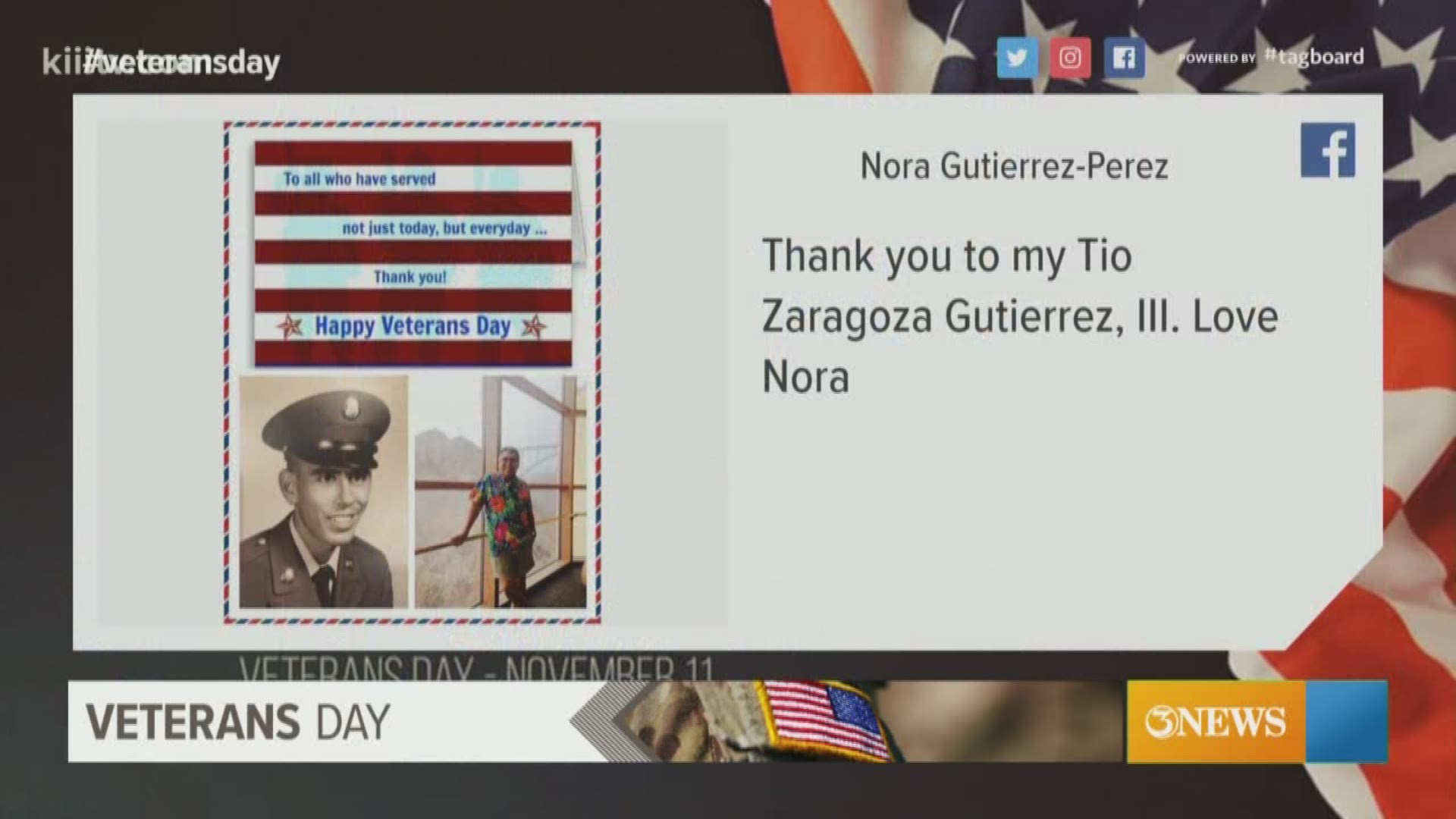 Viewers honor their heroes this Veterans Day.