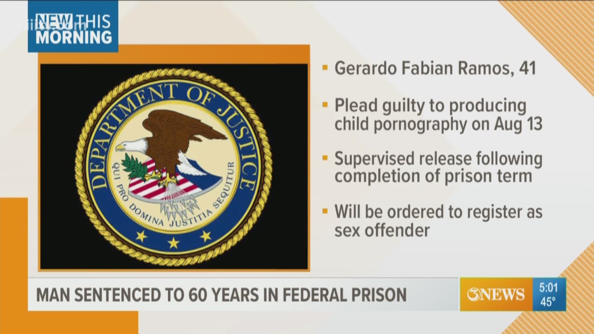 41-year-old Gerardo Fabian Ramos pleaded guilty Aug. 13.
