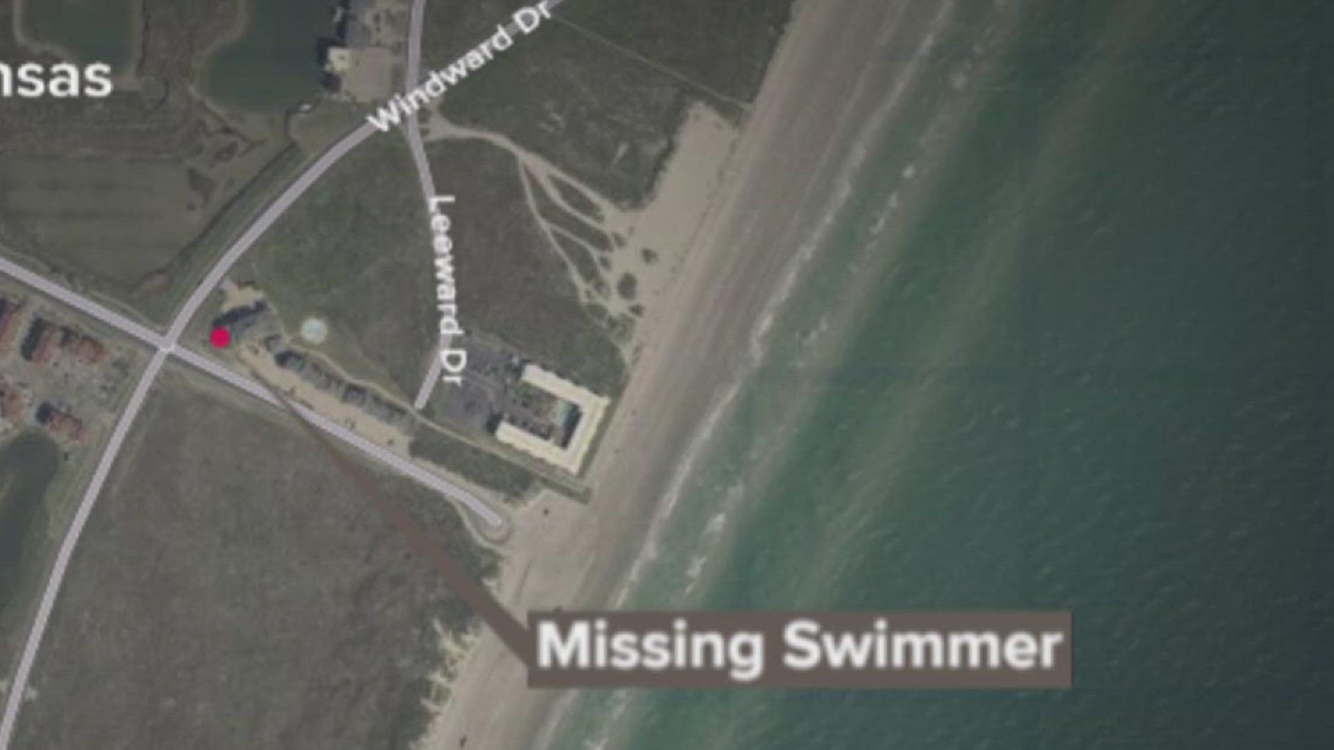 The search was underway for a missing swimmer near Bob Hall Pier around 6 p.m. on Saturday but shortly after that the swimmer was found safely on shore.