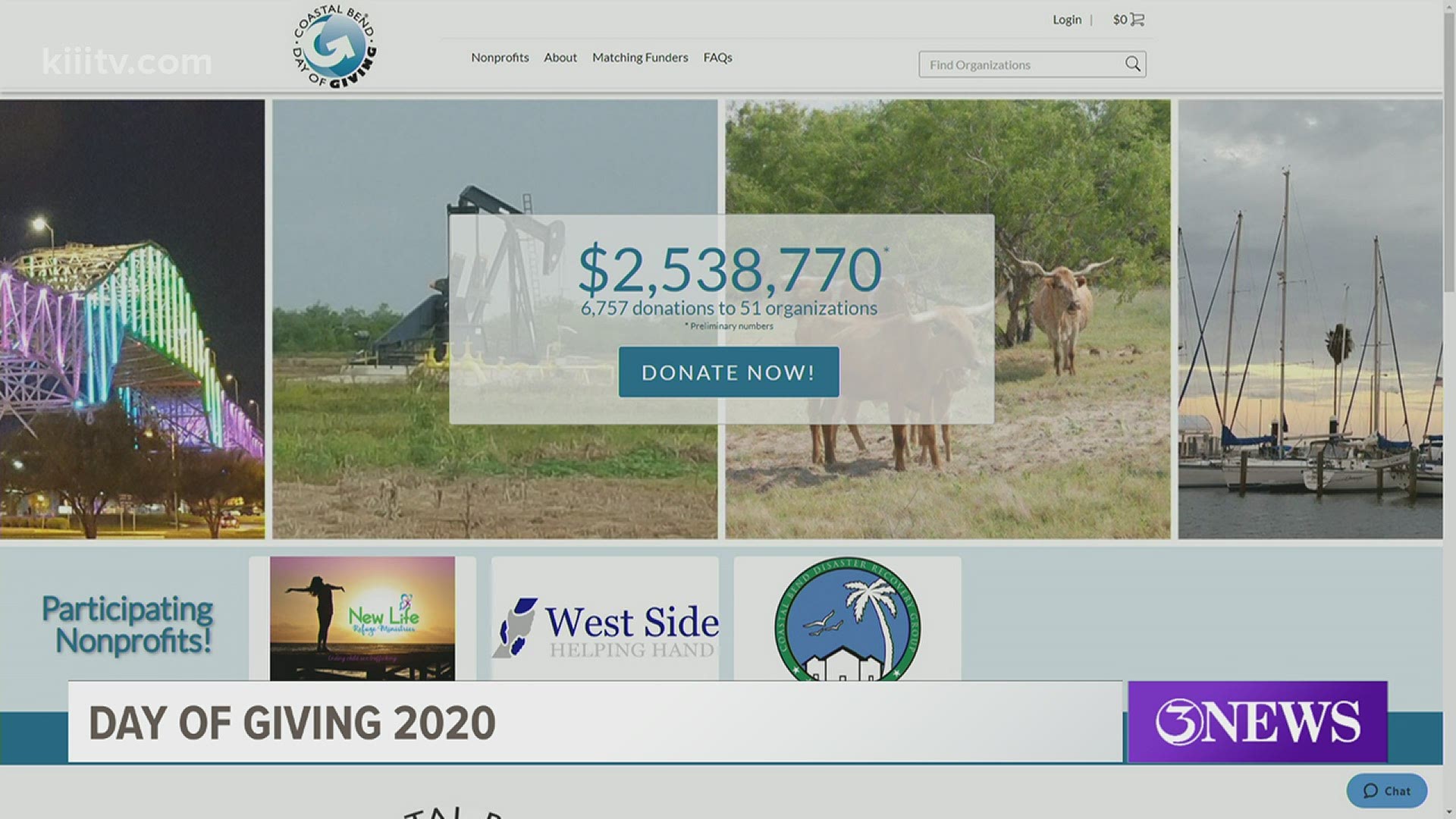 As of 8:30 a.m., Coastal Bend residents have donated over $1 million to local non-profits!