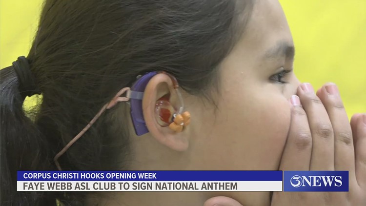 Faye Webb Elementary School ASL club to sign National Anthem before Hooks game Opening Week