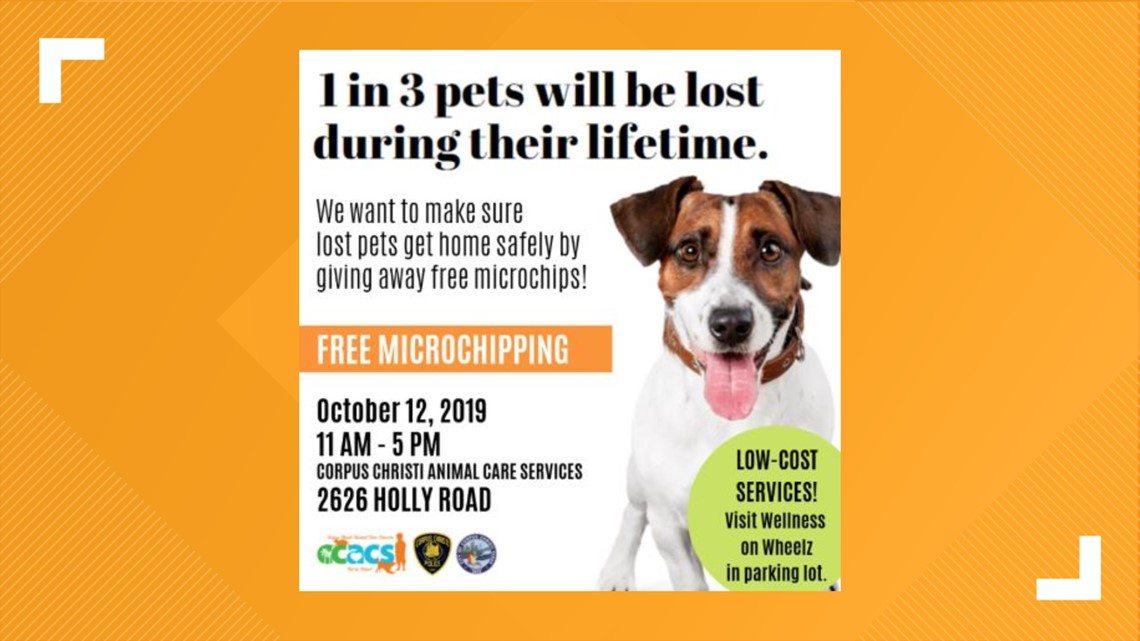 Free microchipping and low-cost pet adoptions available 
