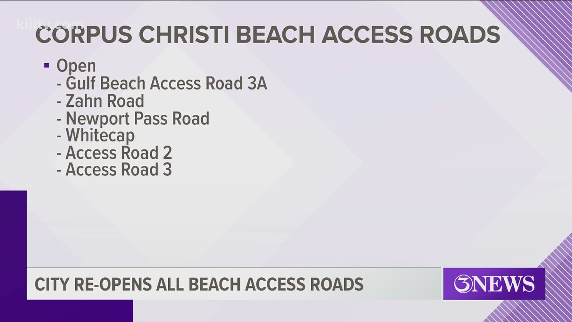 Many Nueces County beaches closed due to Tropical Storm Beta. PINS re opened vehicle access to North and South Beach areas.