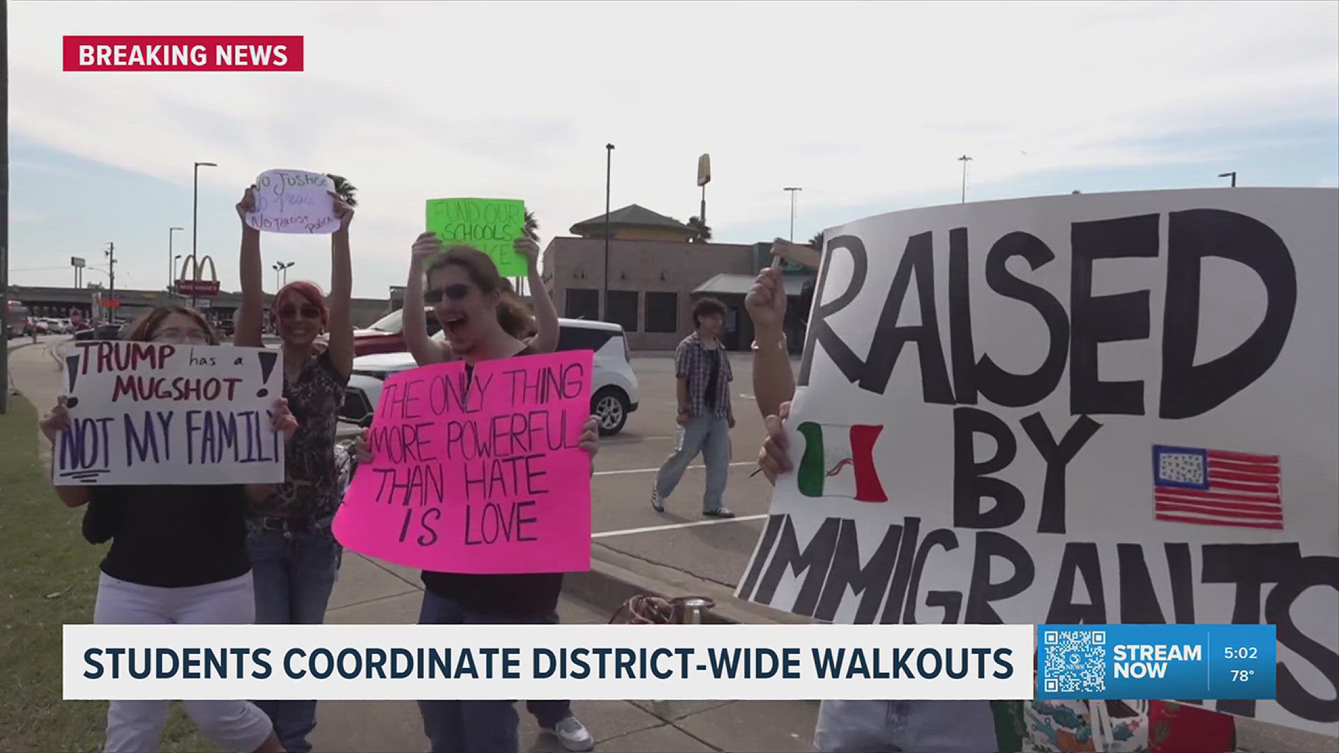 CCISD students coordinate school walkouts to protest ICE policies ...