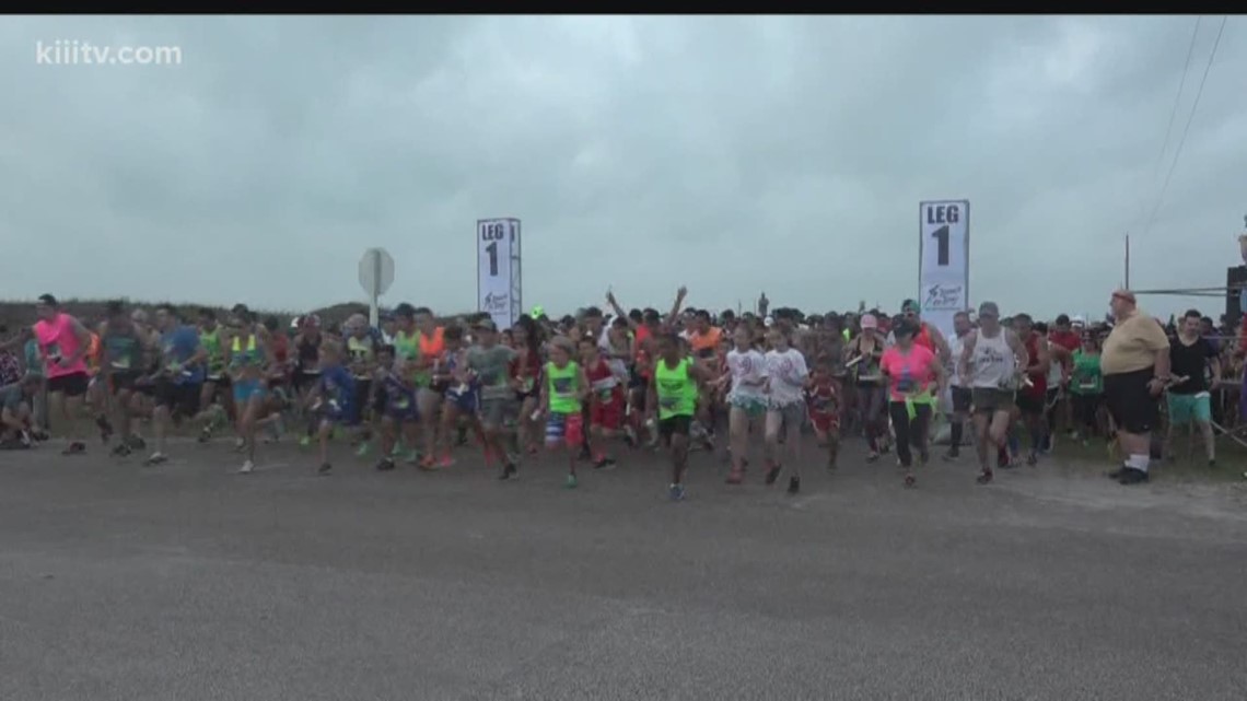 Runners prepare for the Beach to Bay Relay marathon