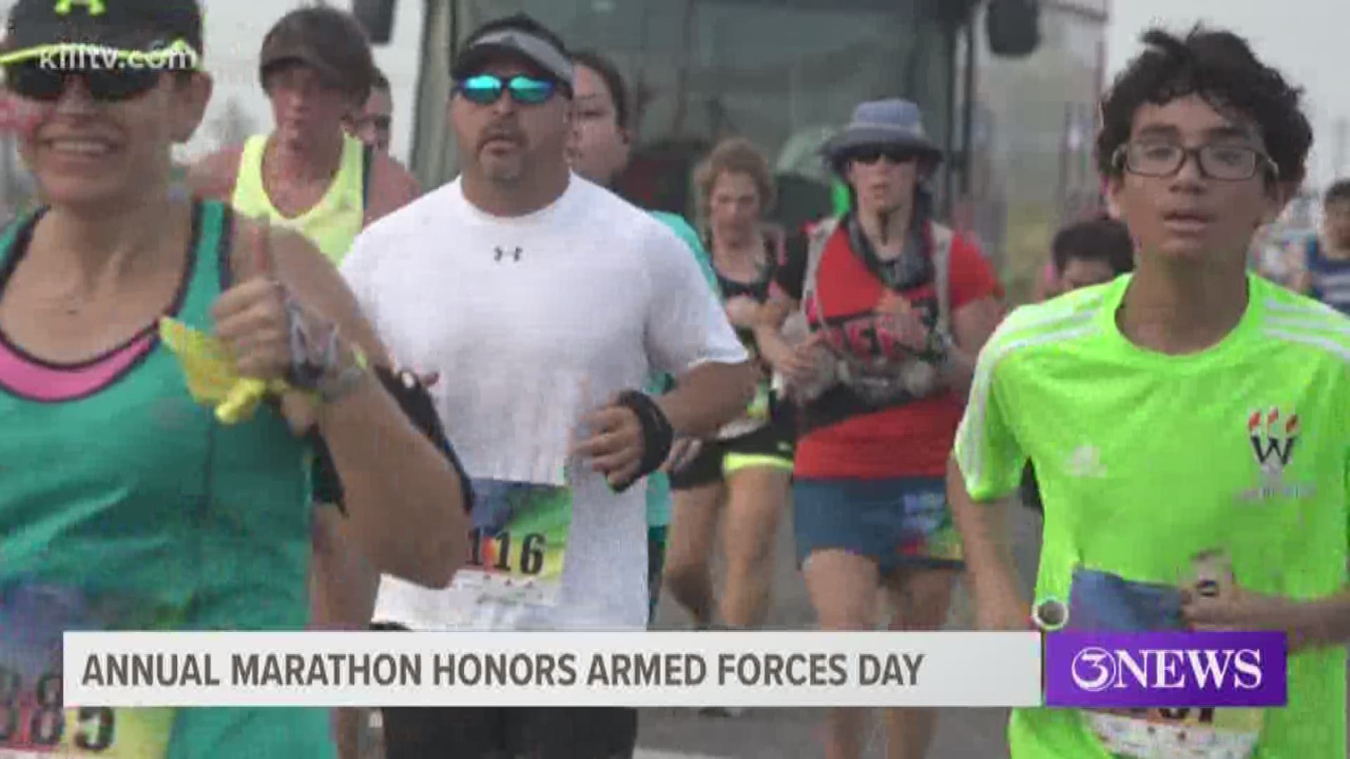 Runners prepare for the Beach to Bay Relay marathon