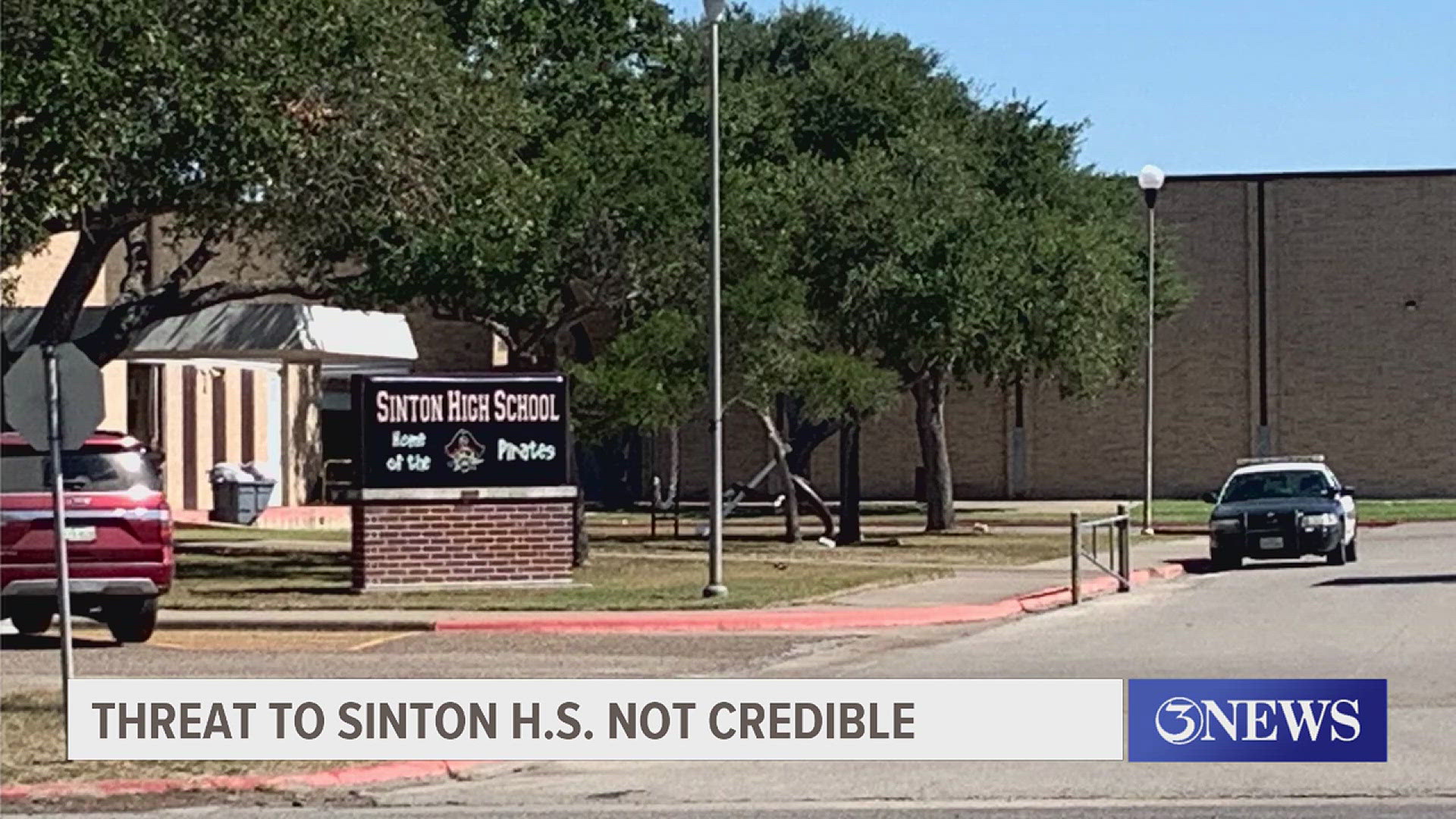 Sinton police, DPS and Texas Game Wardens responded and were able to determine that the threat was from a student in a neighboring district and was not credible.