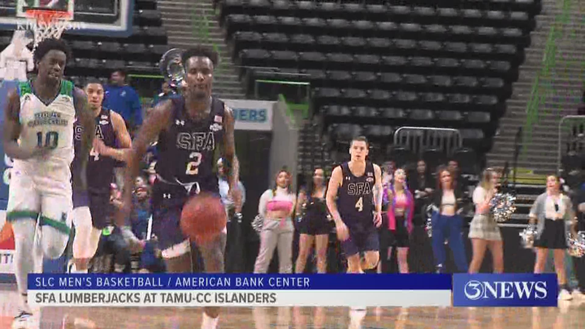 Texas A&M-Corpus Christi basketball was swept by Stephen F. Austin in its double-header. The men falling 75-67 and the women falling 72-49.